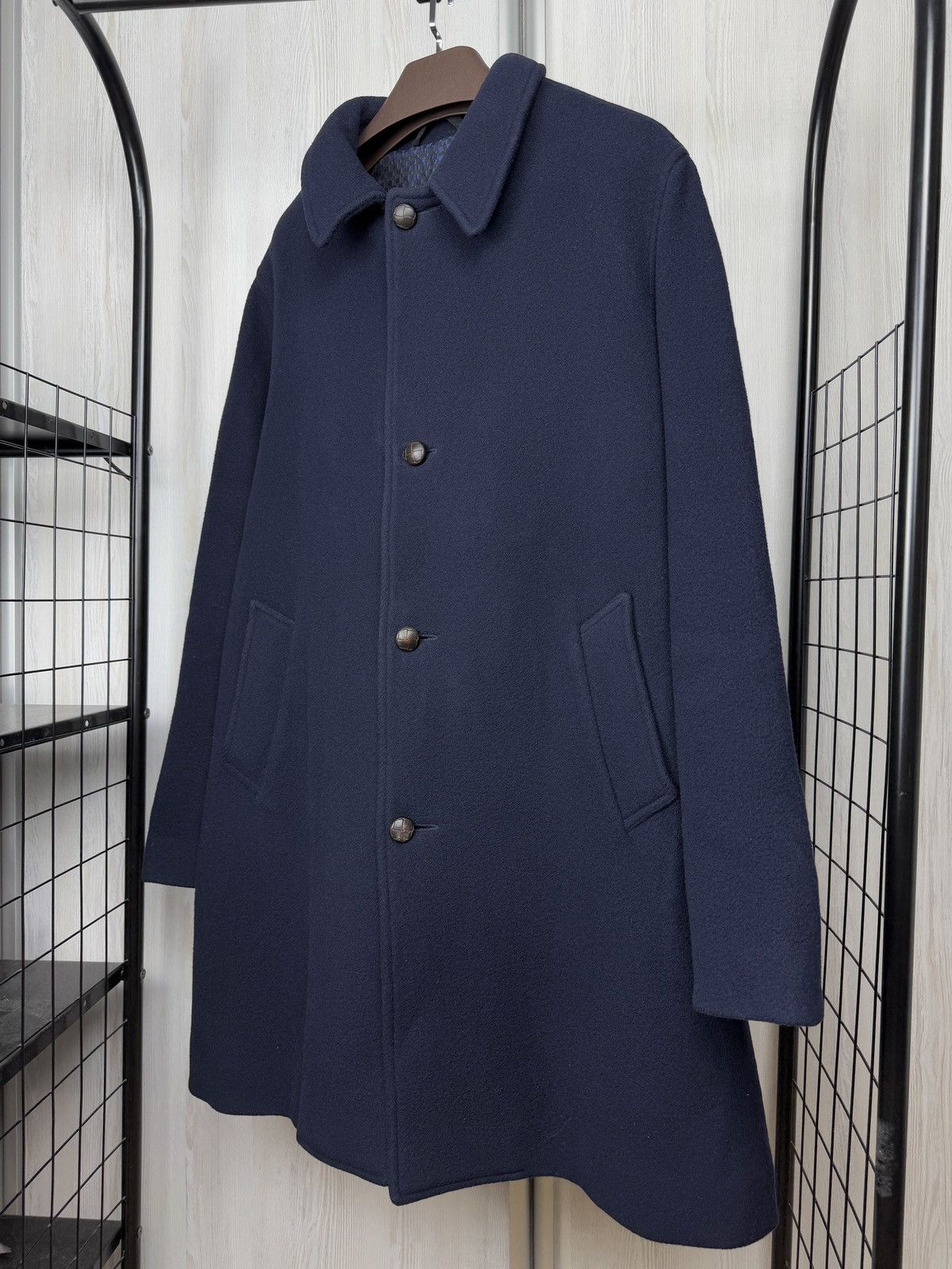 Doppiaa Doppiaa Aamsterdam navy blue woo heavyweight elegant coat Size US L / EU 52-54 / 3 - 5 Thumbnail