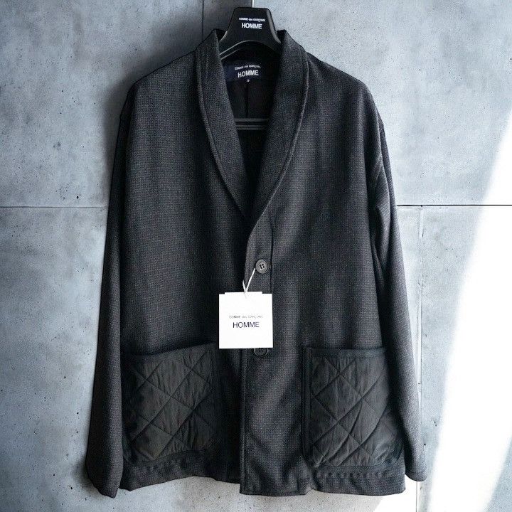 Comme des Garcons Homme NWT 25AW COMME des GARCONS HOMME Check Shawl Jacket Black S Size US S / EU 44-46 / 1 - 1 Thumbnail