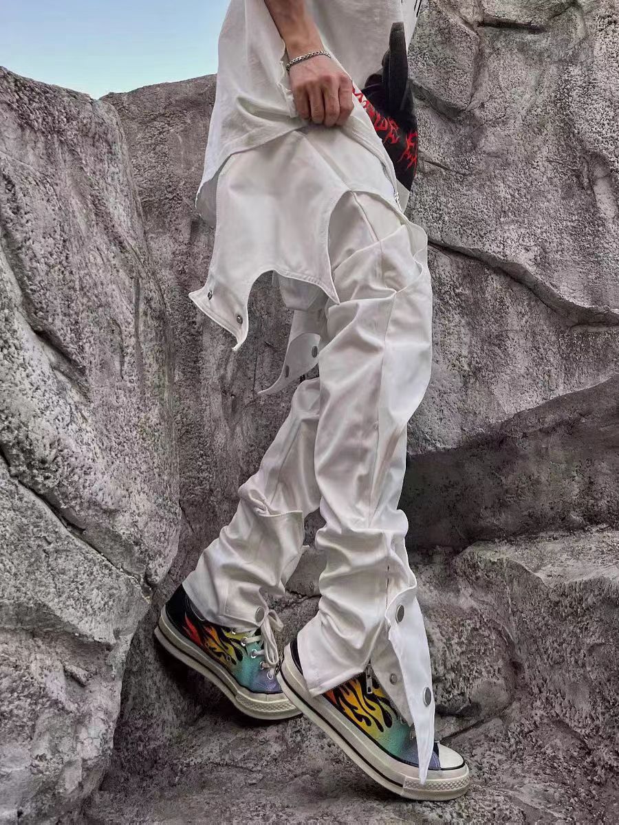 Japanese Brand × Jean White Batwing Design Punk Jeans Size US 32 / EU 48 - 2 Thumbnail