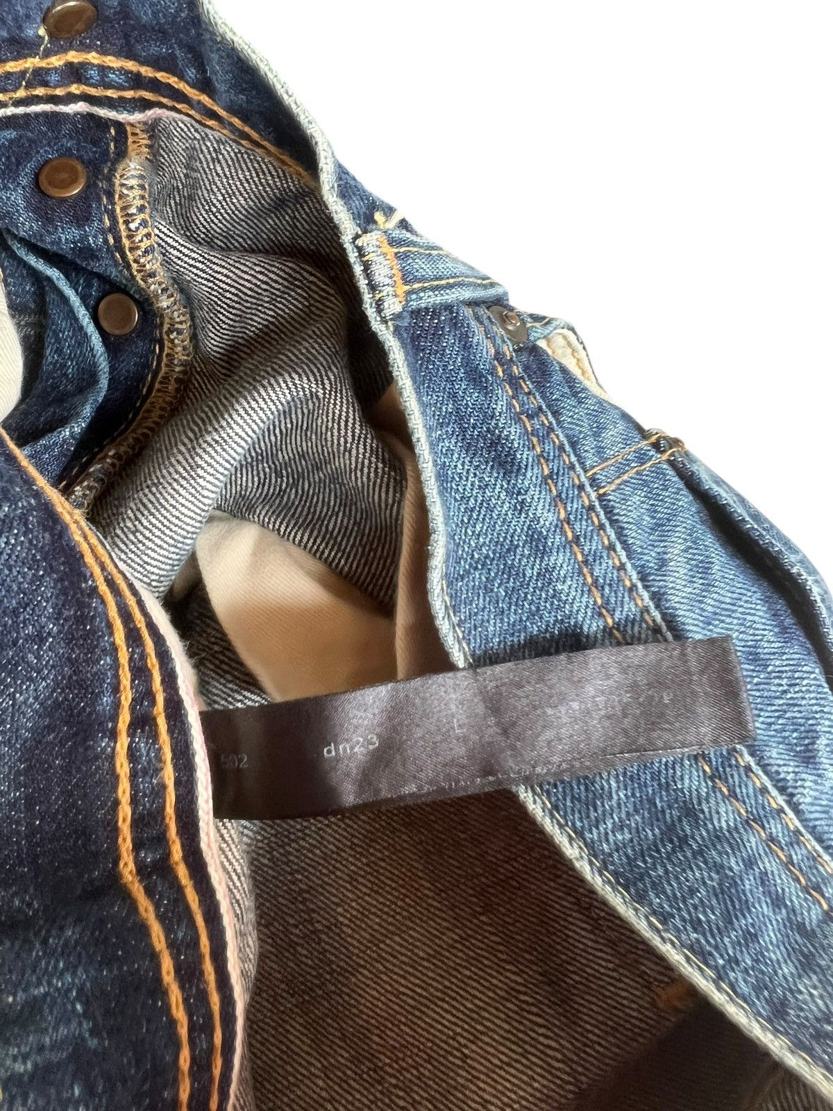 wjk WJK Curve Leg Distressed Aging Mud Denim Bootcut Jeans Size US 31 - 22 Thumbnail