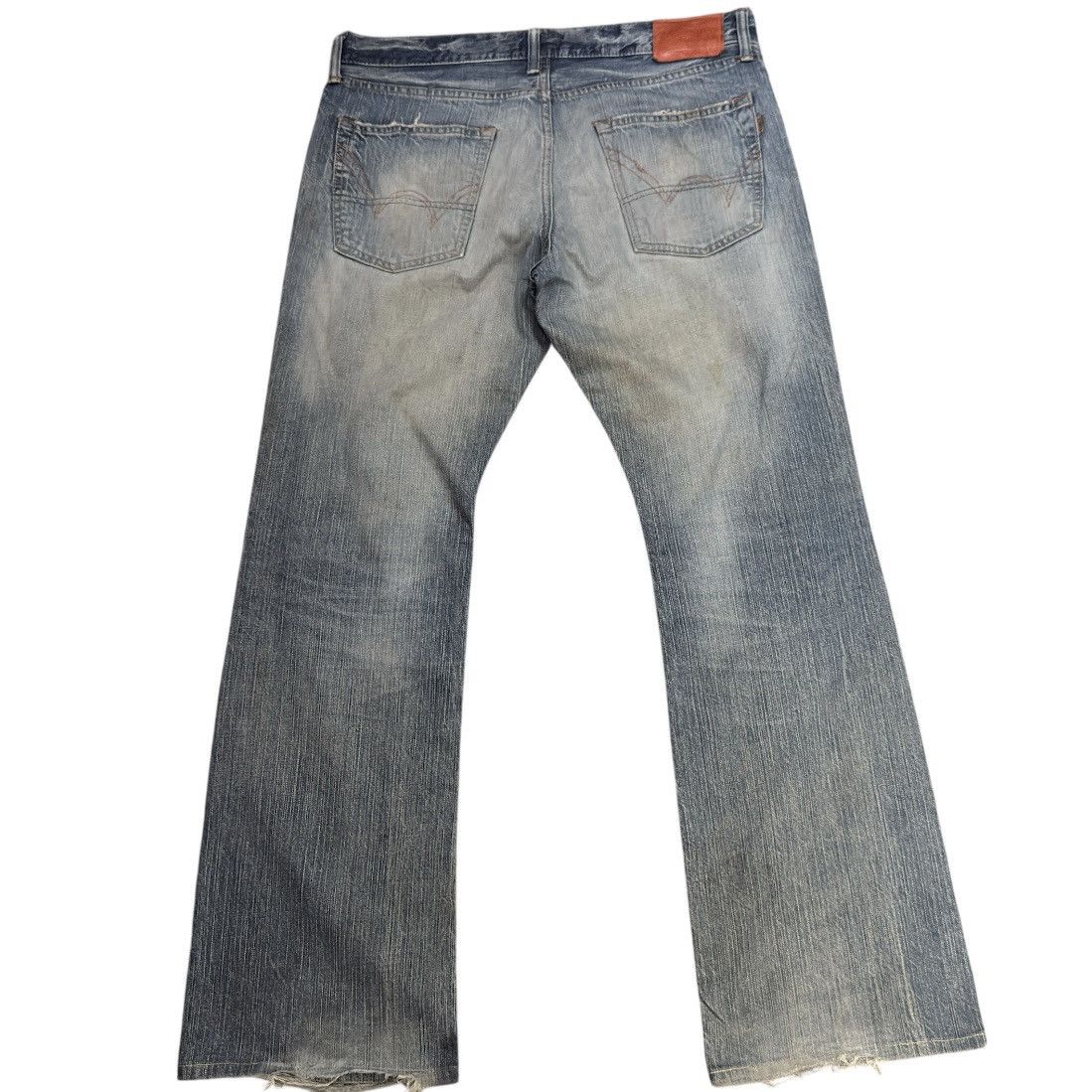 Kapital Flared ‼️ Japanese Denim Edwin 505 Dirty Washed Distressed Size US 33 - 2 Thumbnail