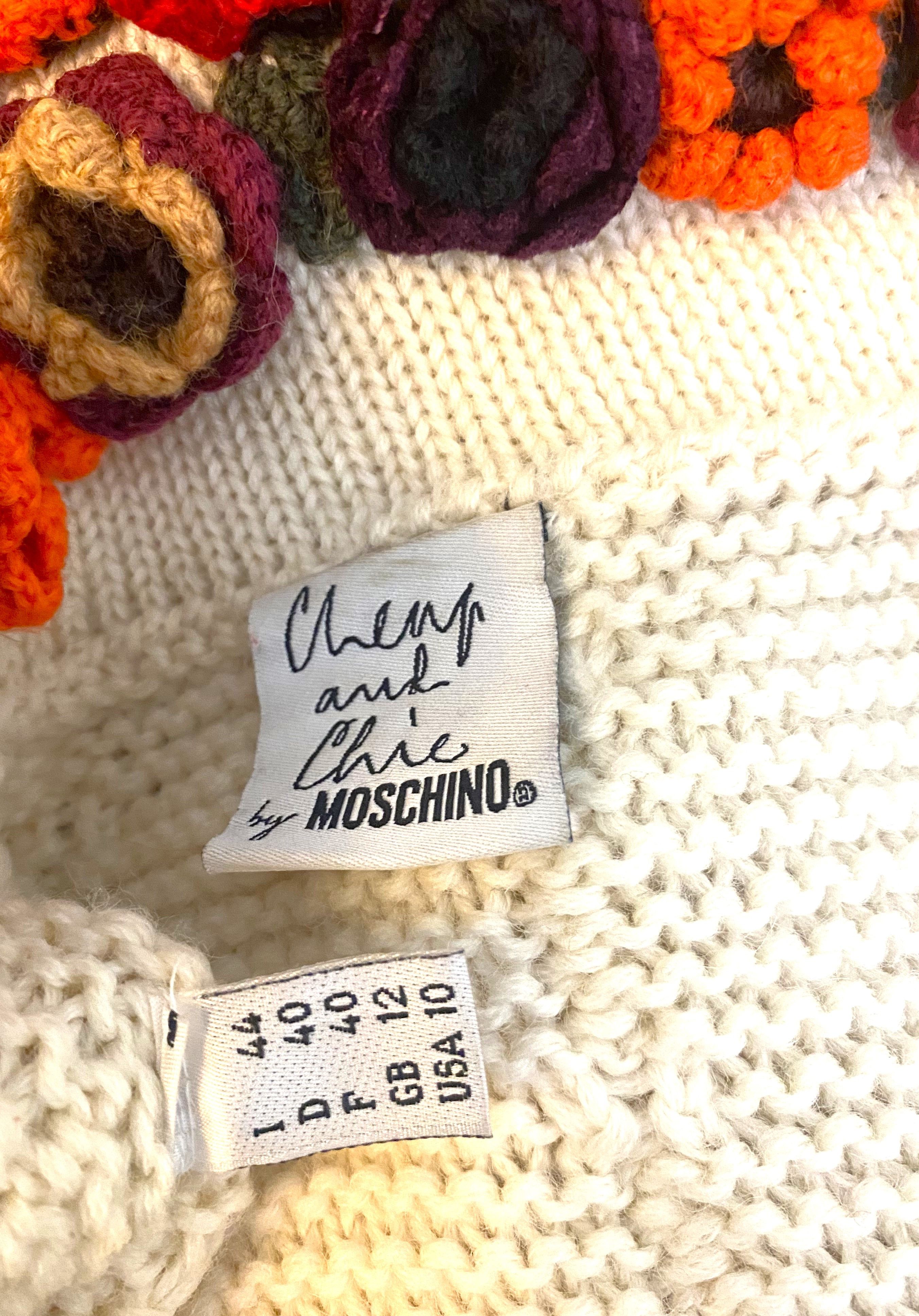 Moschino Moschino Crochet Beaded Cardigan Sweater Pullover Size M / US 6-8 / IT 42-44 - 11 Thumbnail