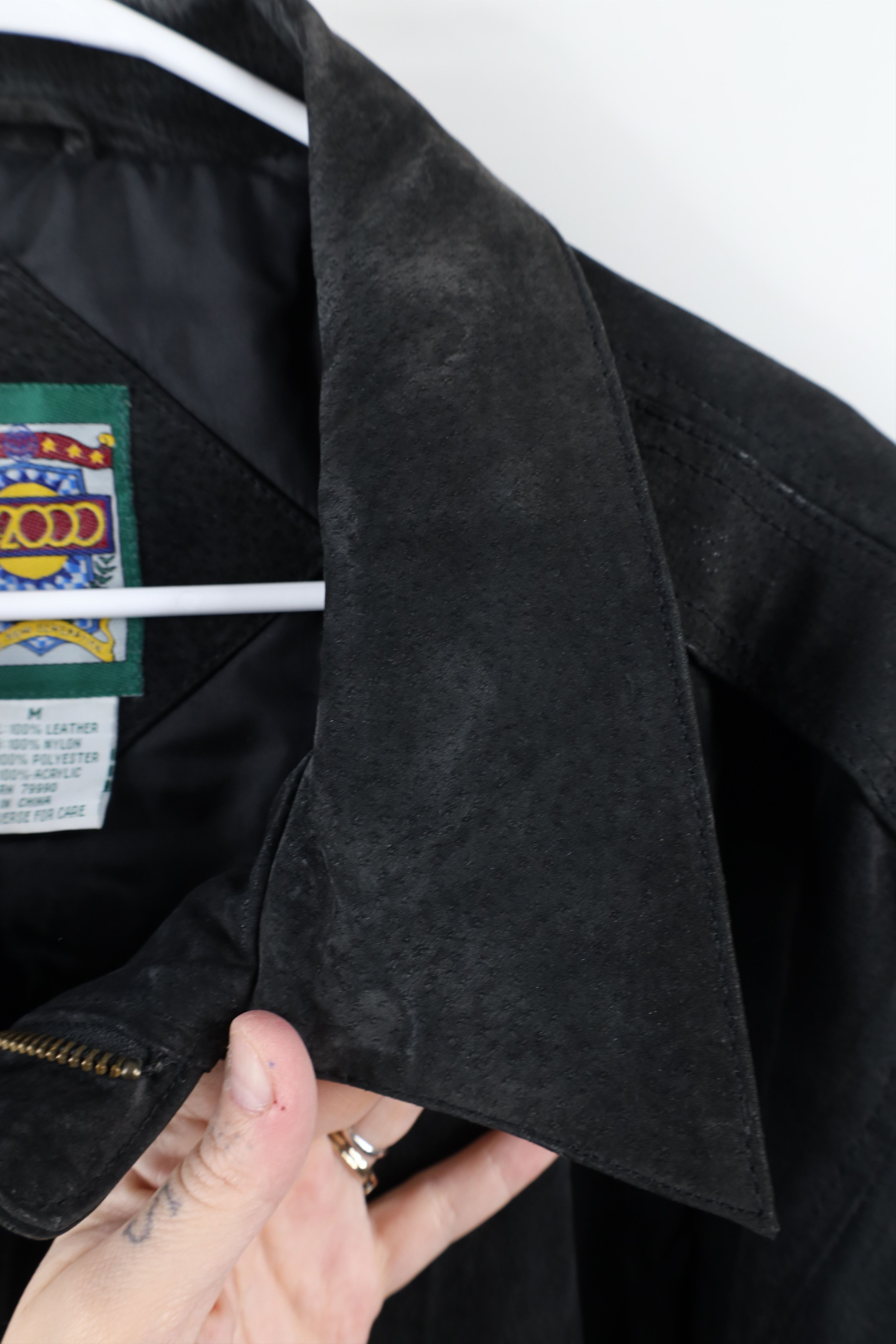 Vintage Vintage 90s Streetwear Leather Flight Bomber Jacket Black Size US M / EU 48-50 / 2 - 10 Thumbnail