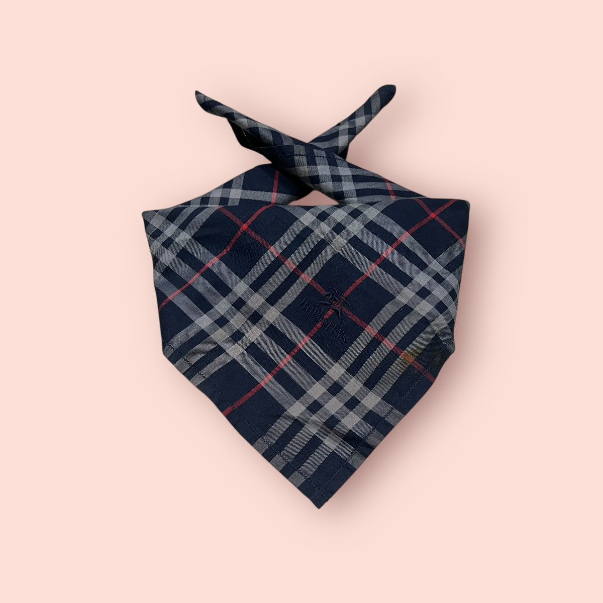 Burberry × Designer ICONIC BURBERRYS BLACK LABEL PLAID NOVA CHECK HANDKERCHIEF Size ONE SIZE - 1 Thumbnail