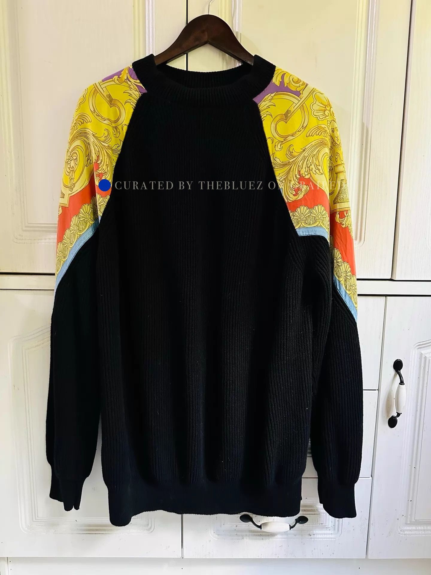 Versace Baroque-Patterned Knit Sweater in Multi Size US L / EU 52-54 / 3 - 1 Thumbnail