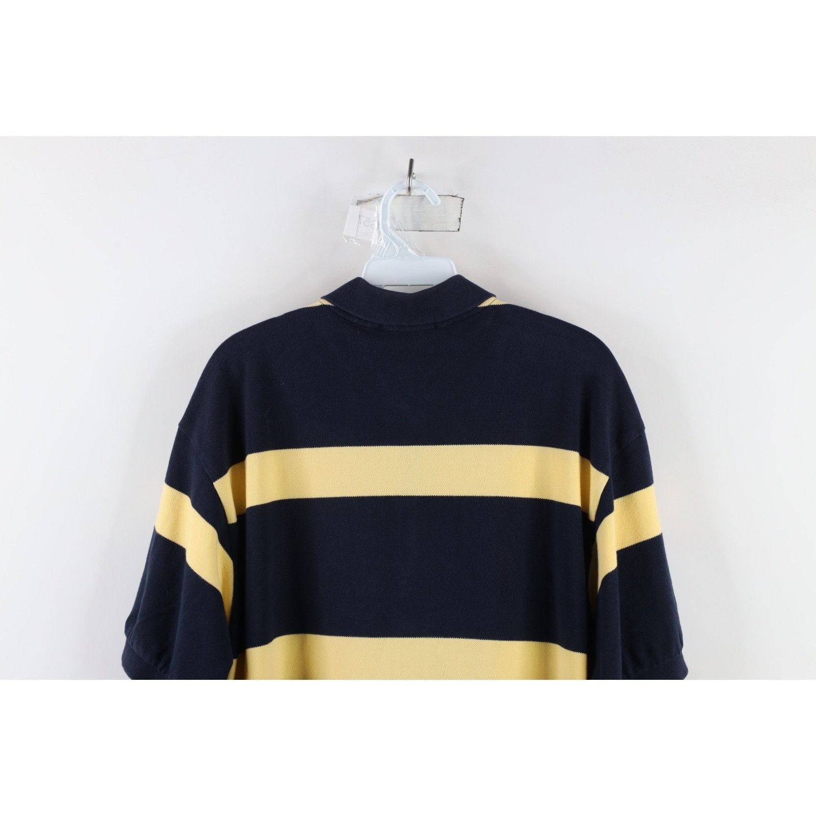 Nautica × Vintage Vintage 90s Nautica Faded Spell Out Striped Polo Shirt Size US M / EU 48-50 / 2 - 8 Thumbnail