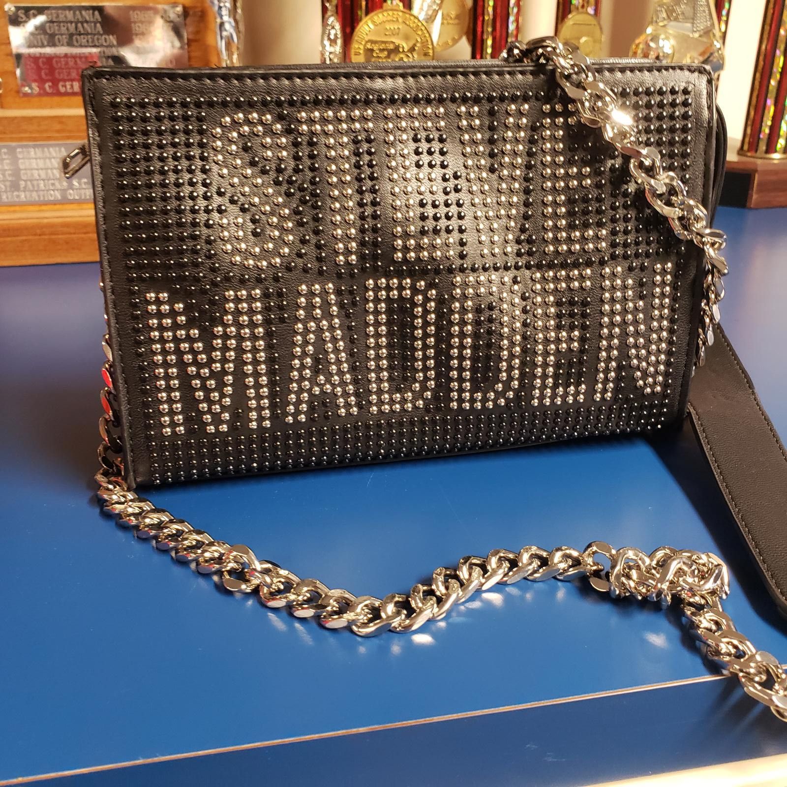 Steve Madden Steve Madden BJayda Stud Letters Crossbody Bag- Black Size ONE SIZE - 3 Thumbnail