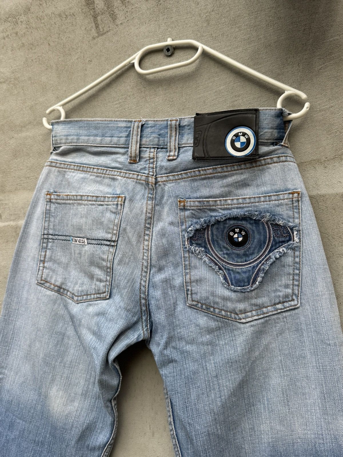 Vintage RARE BMW EMBROIDERY JEANS RACING PANTS F1