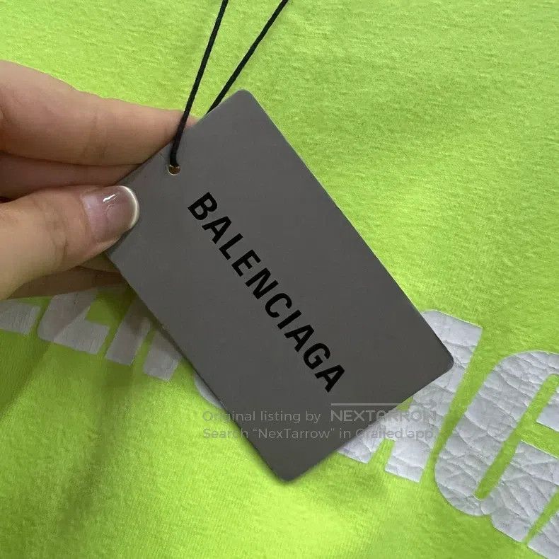 Balenciaga Balenciaga Fluorescent Yellow Logo Printed Short Sleeve Size US XXS / EU 40 - 4 Thumbnail