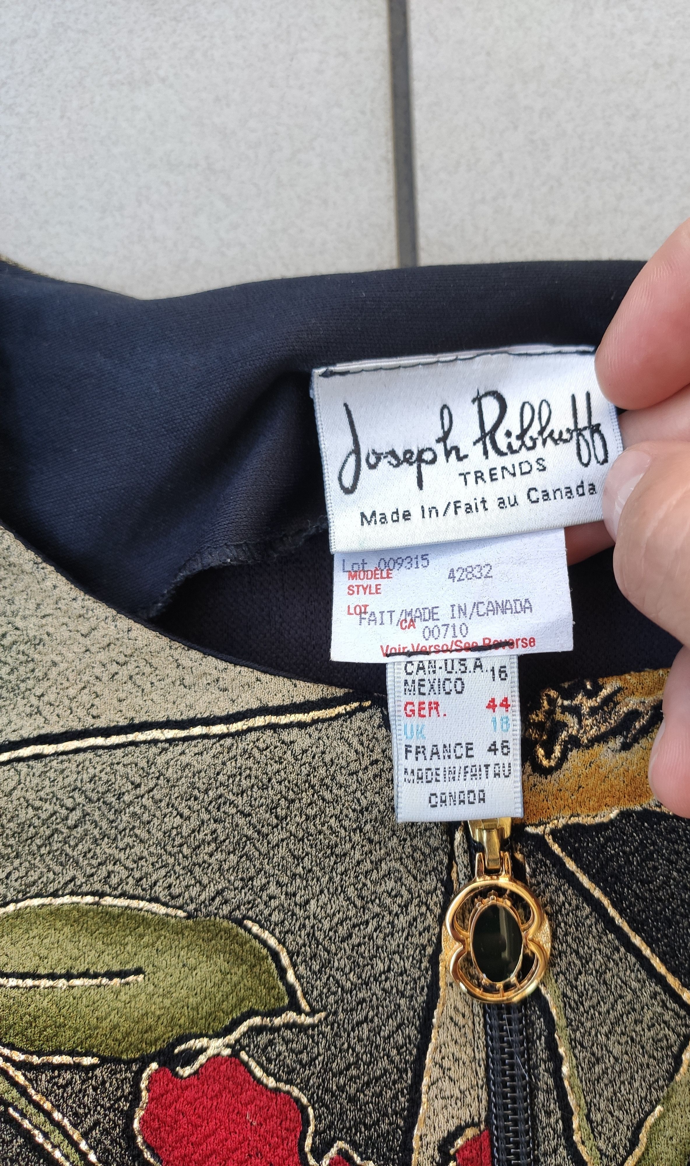 Joseph Ribkoff × Vintage Vintage Joseph Ribkoff abstact jacket 90s flower Size L / US 10 / IT 46 - 6 Thumbnail