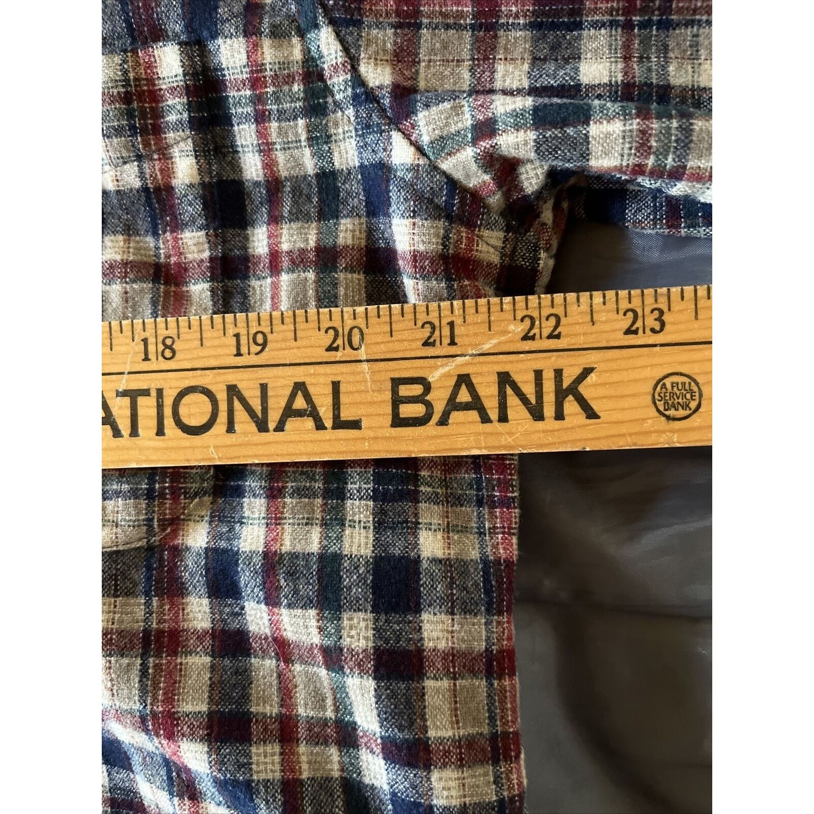 Pendleton Pendleton Mens M Red White Blue Check Button Down Wool Shirt Size US M / EU 48-50 / 2 - 12 Thumbnail