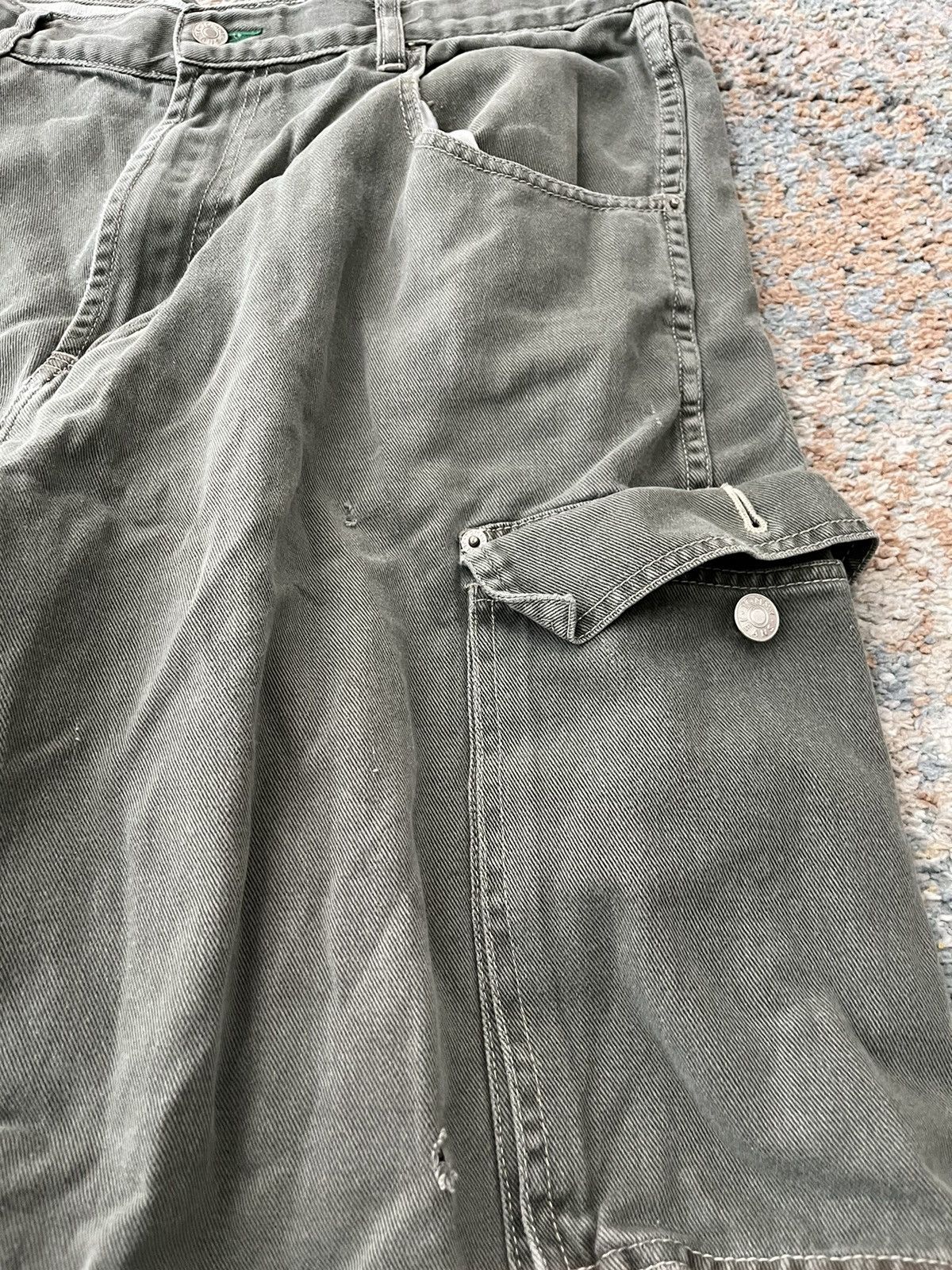 Tommy Hilfiger VTG Tommy Hilfiger Flag Cargo Jean Shorts Size 34 RARE Size US 34 / EU 50 - 3 Thumbnail