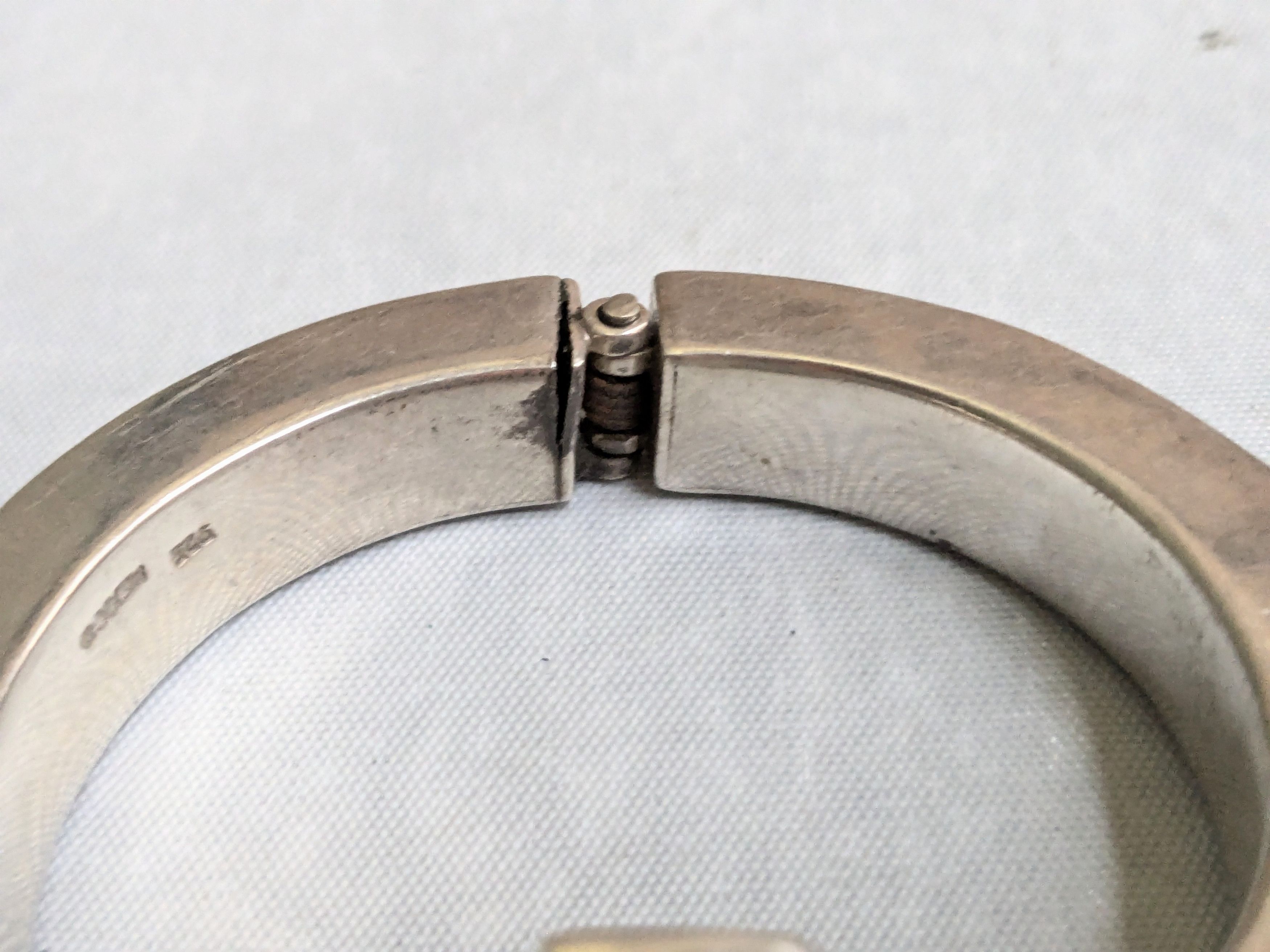 Jewelry Vintage Sterling Silver Bracelet 6.5" Avant Garde Modern Size ONE SIZE - 7 Thumbnail