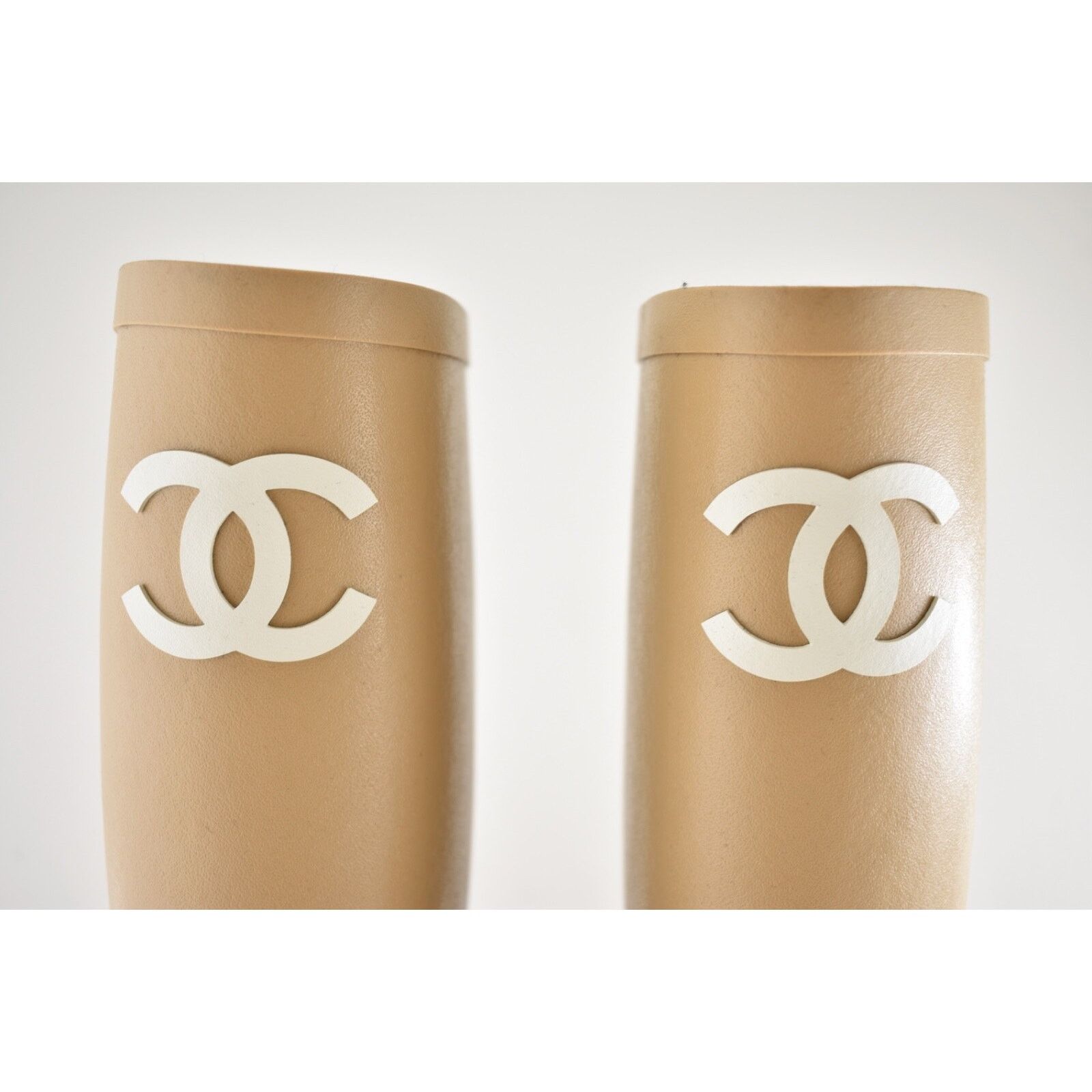 Chanel Wellington Wellies CC Logo Pull On Rubber Rain Boots 41 Size US 11 / IT 41 - 14 Thumbnail