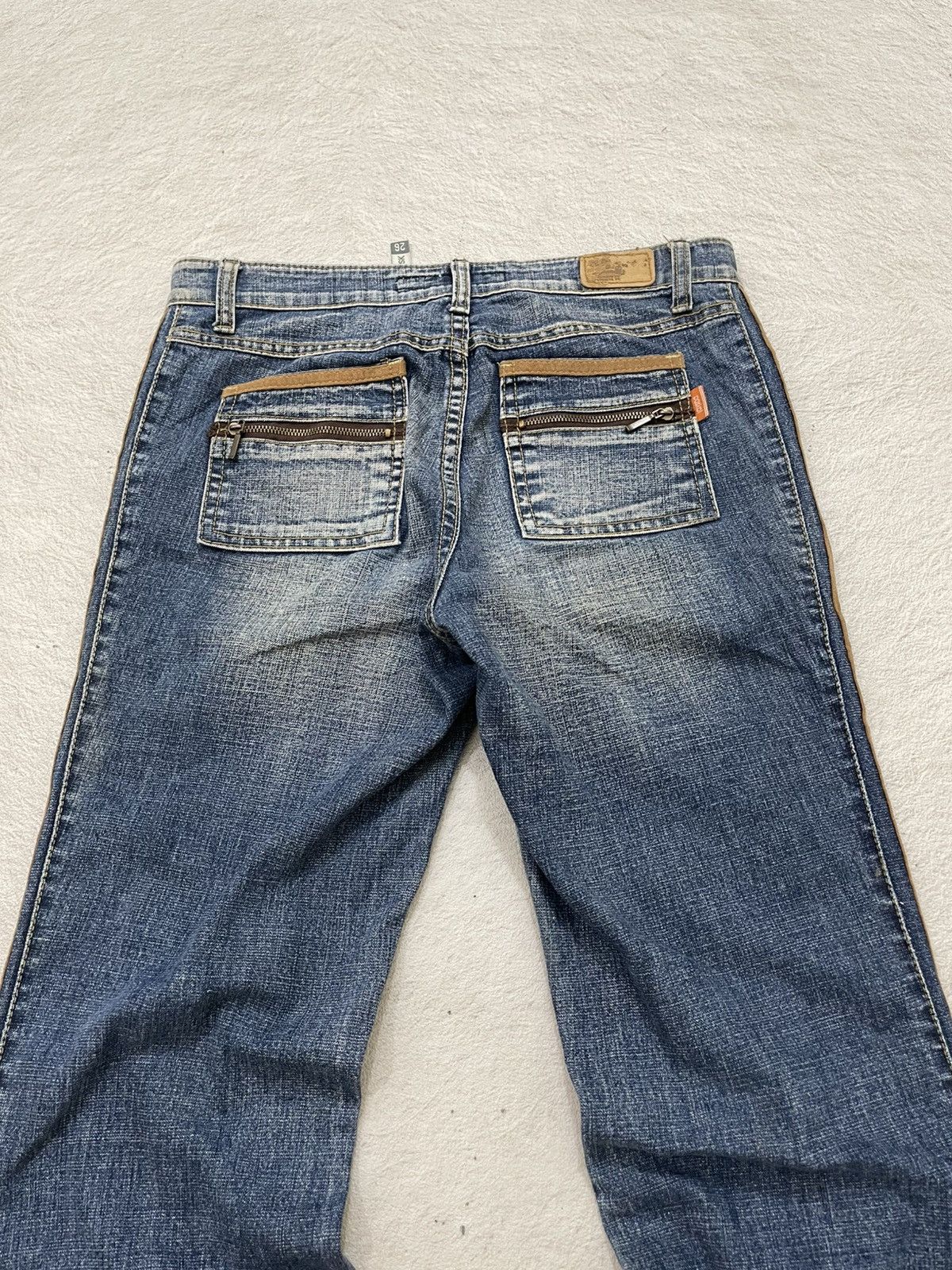 Japanese Brand 00s Diesel Flare Denim Mudwash Bootcut Jeans Side Stripe Y2K Size 28" / US 6 / IT 42 - 8 Thumbnail