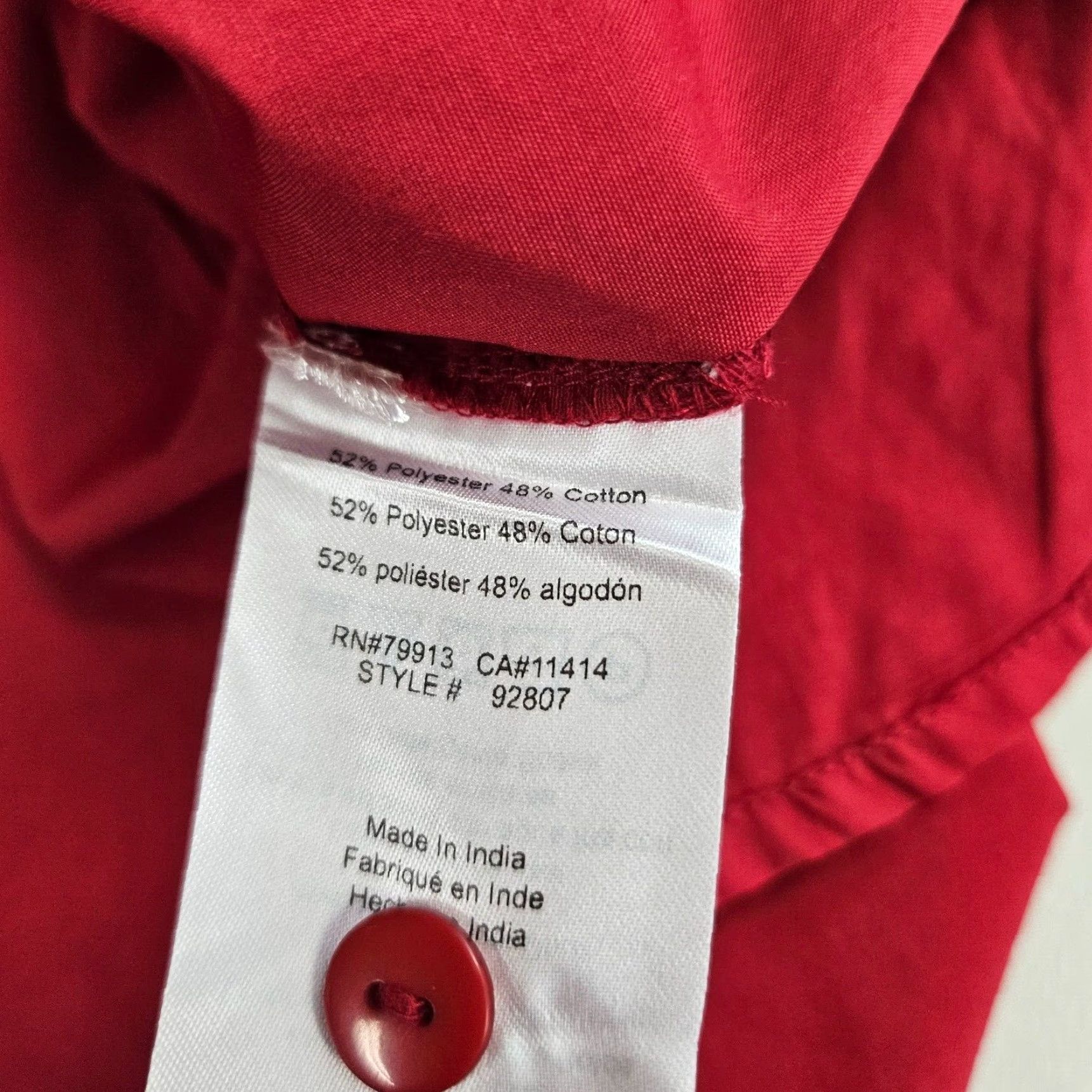 Vintage Motherhood Maternity Off the Shoulder Top Blouse Womens Sz M Red Cotton Blend Size M / US 6-8 / IT 42-44 - 4 Thumbnail