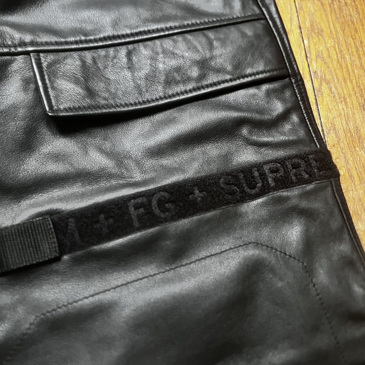 Supreme Supreme Girbaud Shuttle Tape Leather Cargo Pant Black 34 L Size US 34 / EU 50 - 4 Thumbnail