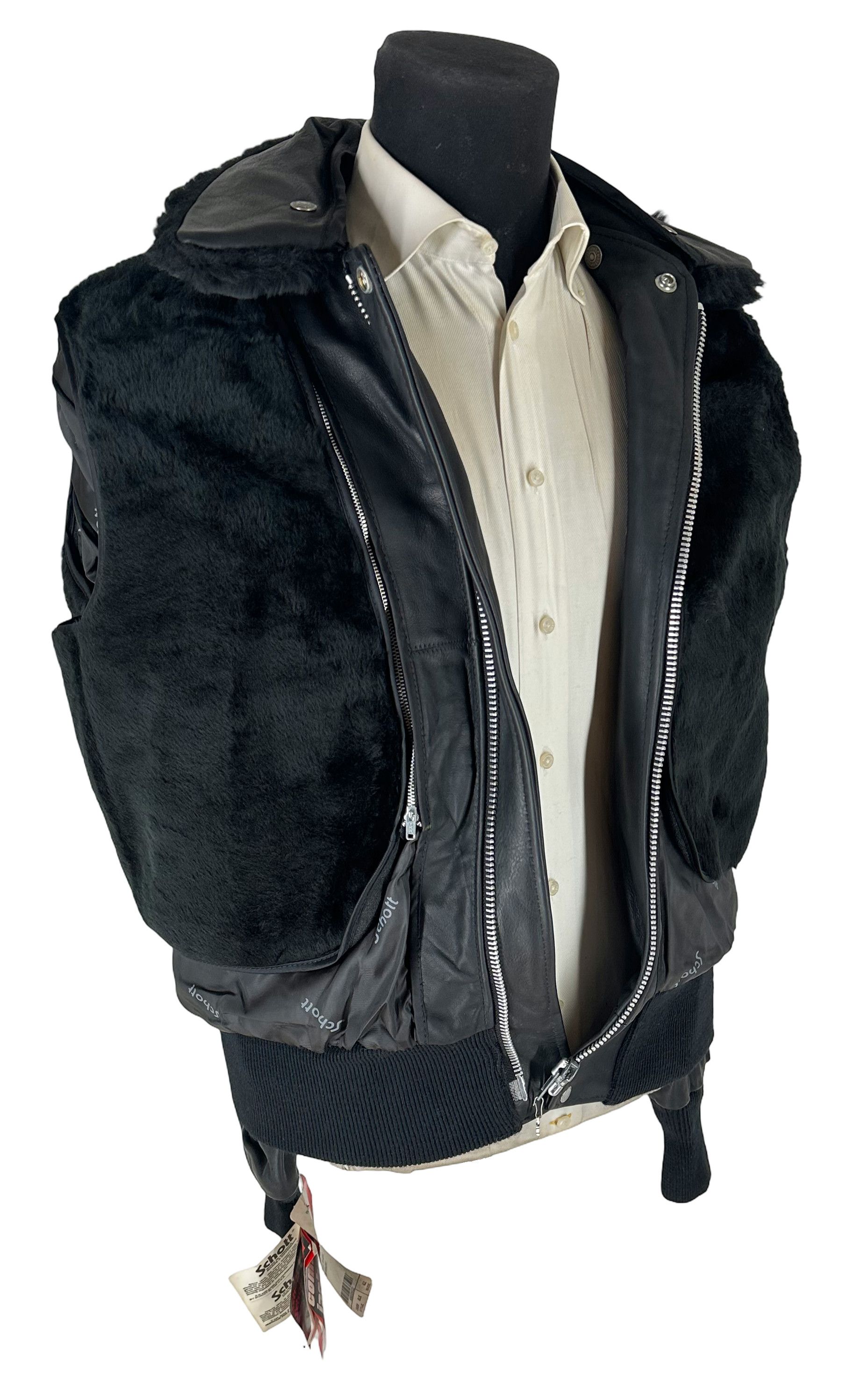 Schott Black Schott NYC Type A-2 Leather G1 Bomber Flight Jacket 42 Size US L / EU 52-54 / 3 - 8 Thumbnail