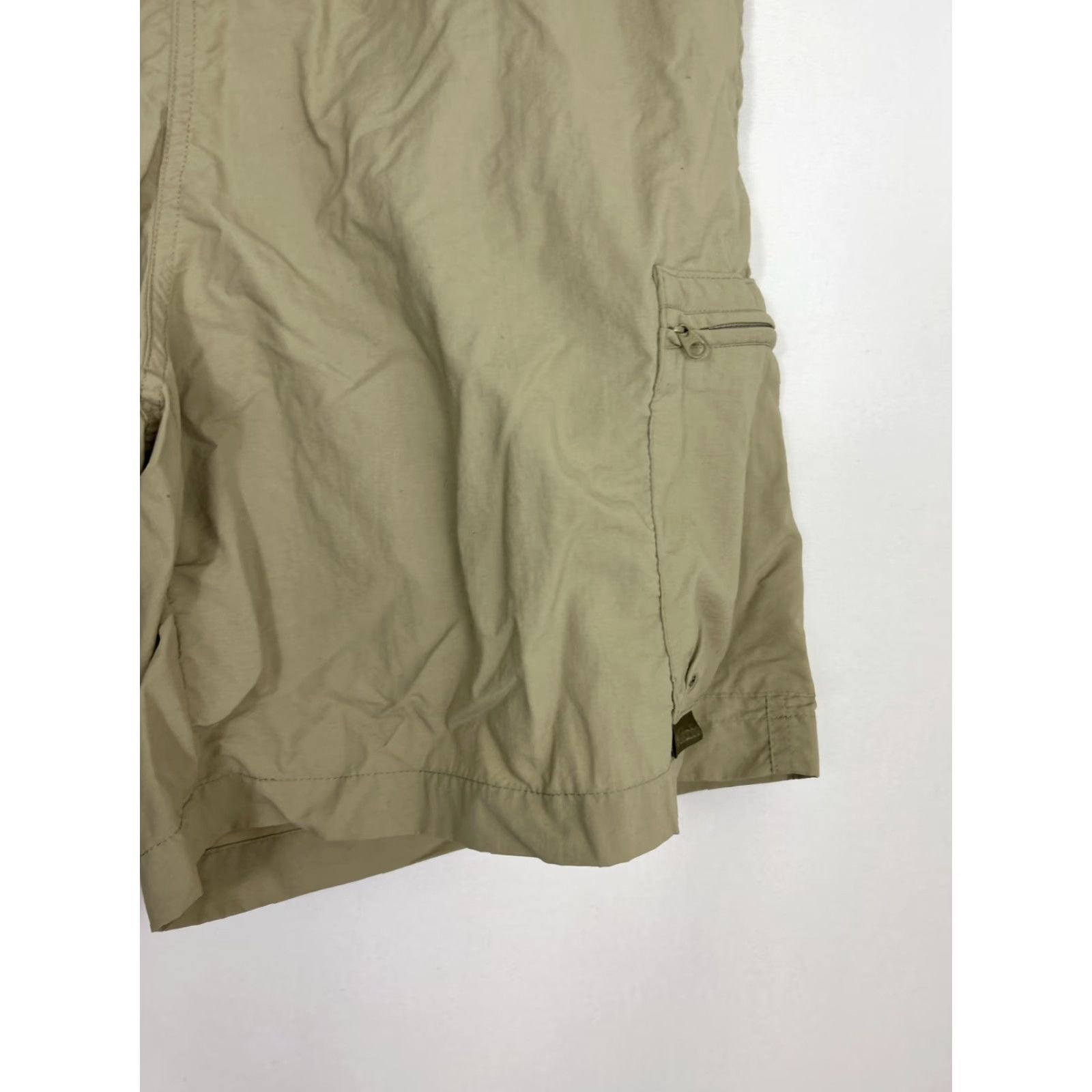 Vintage Columbia Cargo Shorts Mens L Beige Belted Lined Packable Nylon Polyester 38x8 Regular Size Large Size US 33 - 3 Thumbnail