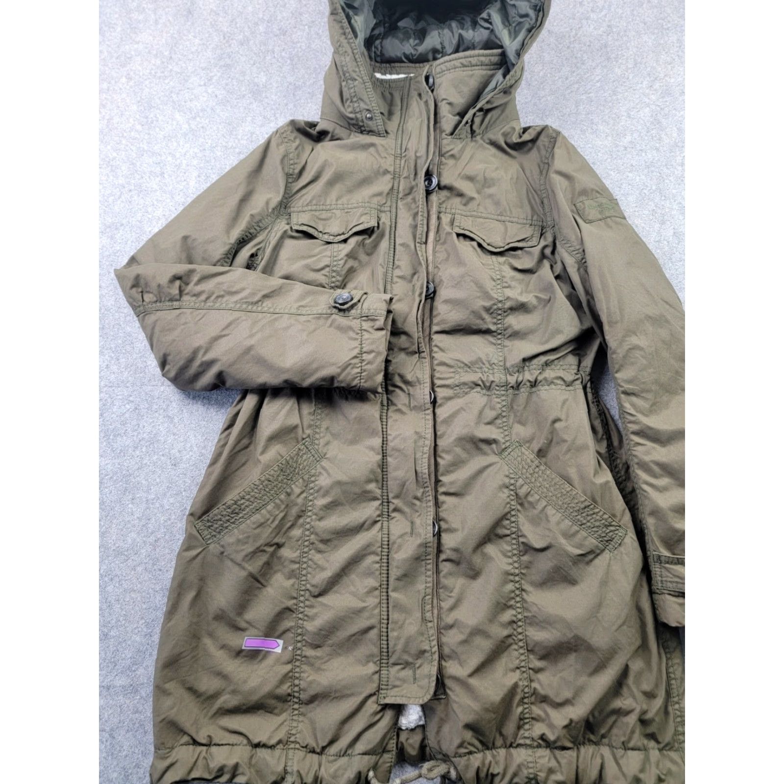 Abercrombie & Fitch Abercrombie & Fitch Coat Womens Large Green Parka Utility Hooded Y2K Size L / US 10 / IT 46 - 7 Thumbnail