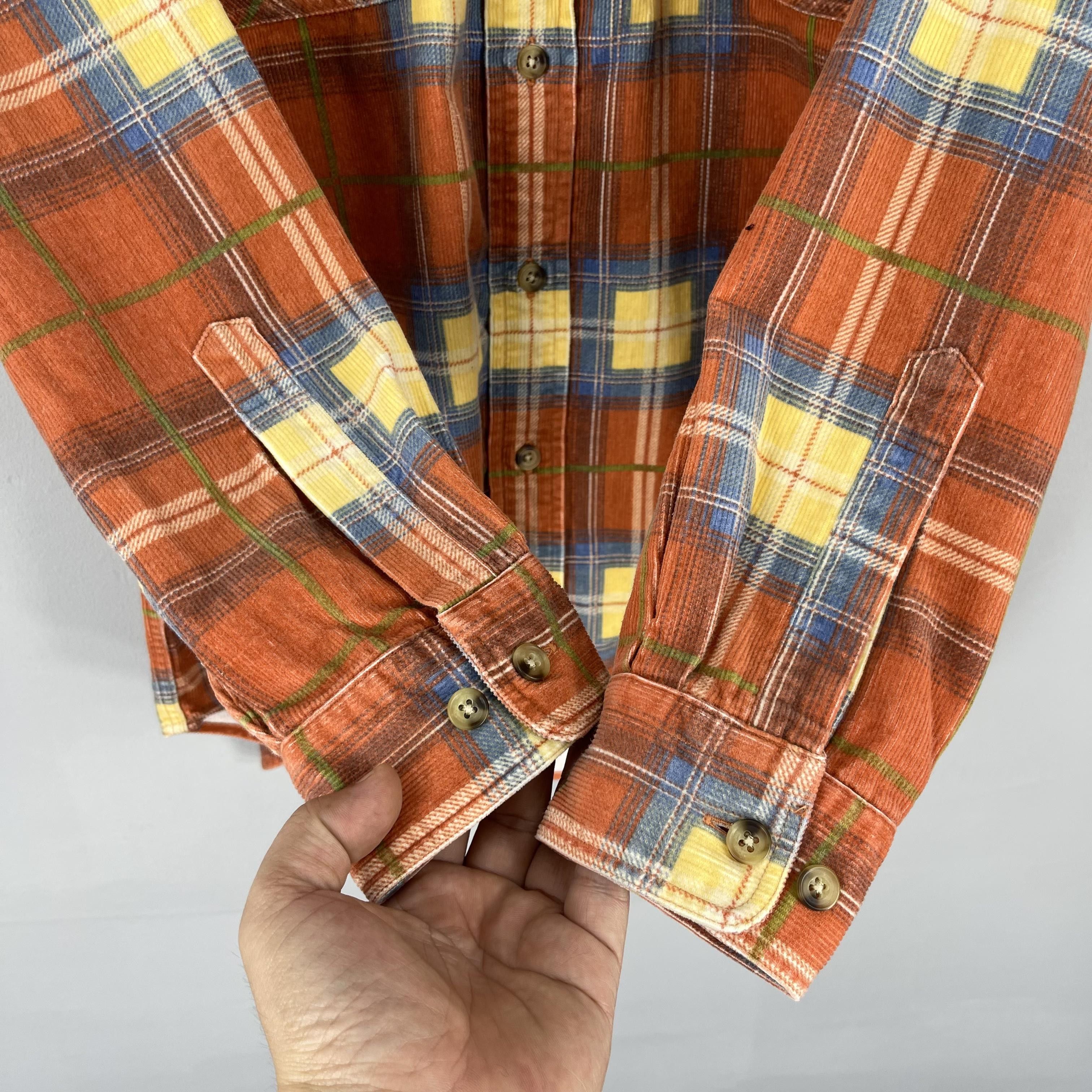 Flannel Vintage Y2K Plaid Checkered Tartan Orange Flannel Size US L / EU 52-54 / 3 - 6 Thumbnail