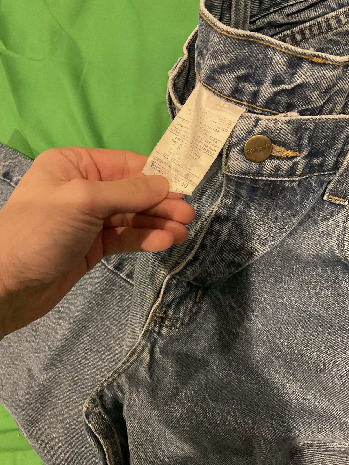 Carhartt × Vintage Vintage Carhartt Navy denim jeans Size US 33 - 3 Thumbnail