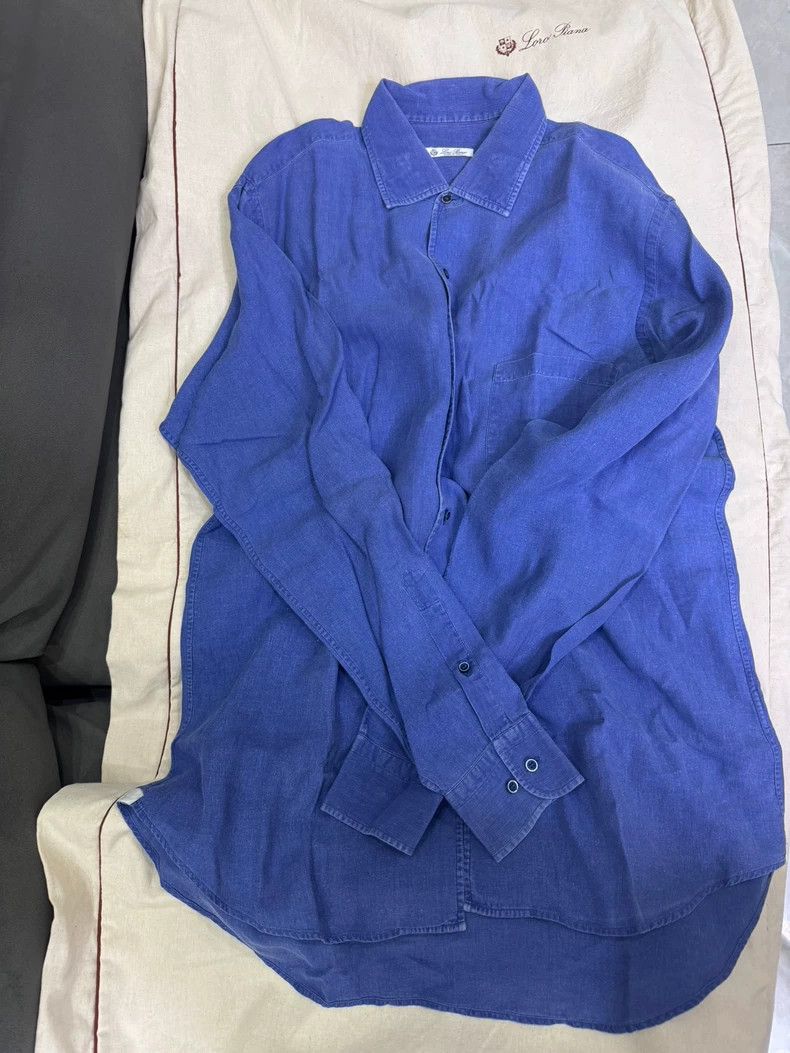 Loro Piana LORO PIANA Cotton denim shirt Size XL / US 12-14 / IT 48-50 - 1 Thumbnail