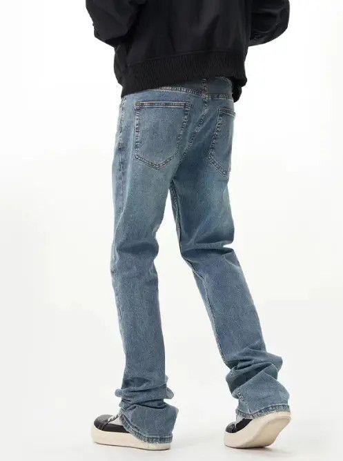 VIBE Men's American retro classic distressed washed jeans Size US 32 / EU 48 - 3 Thumbnail