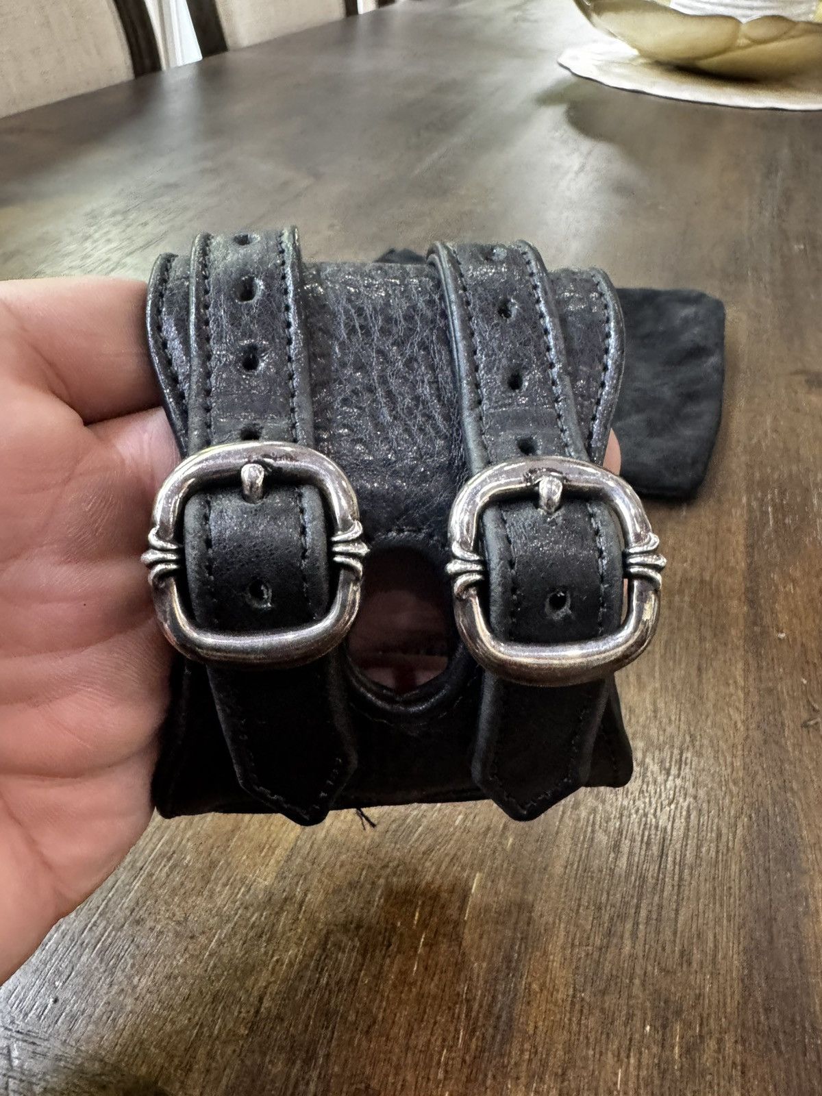 Chrome Hearts Chrome Hearts Large Leather Band Bracelet Size ONE SIZE - 10 Thumbnail