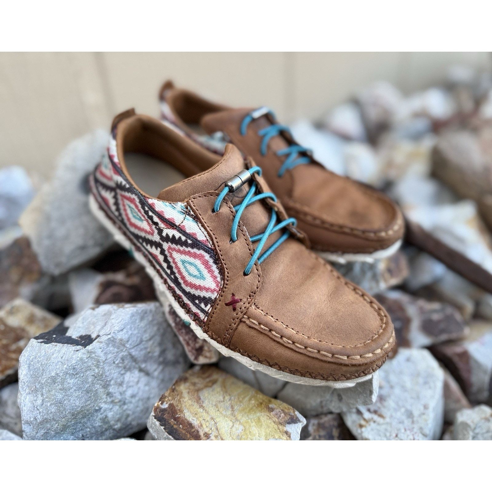 Twisted X Twisted X Western Shoes Women Aztec Lace Multi Brown WZX0006 Size US 6.5 / IT 36.5 - 1 Thumbnail