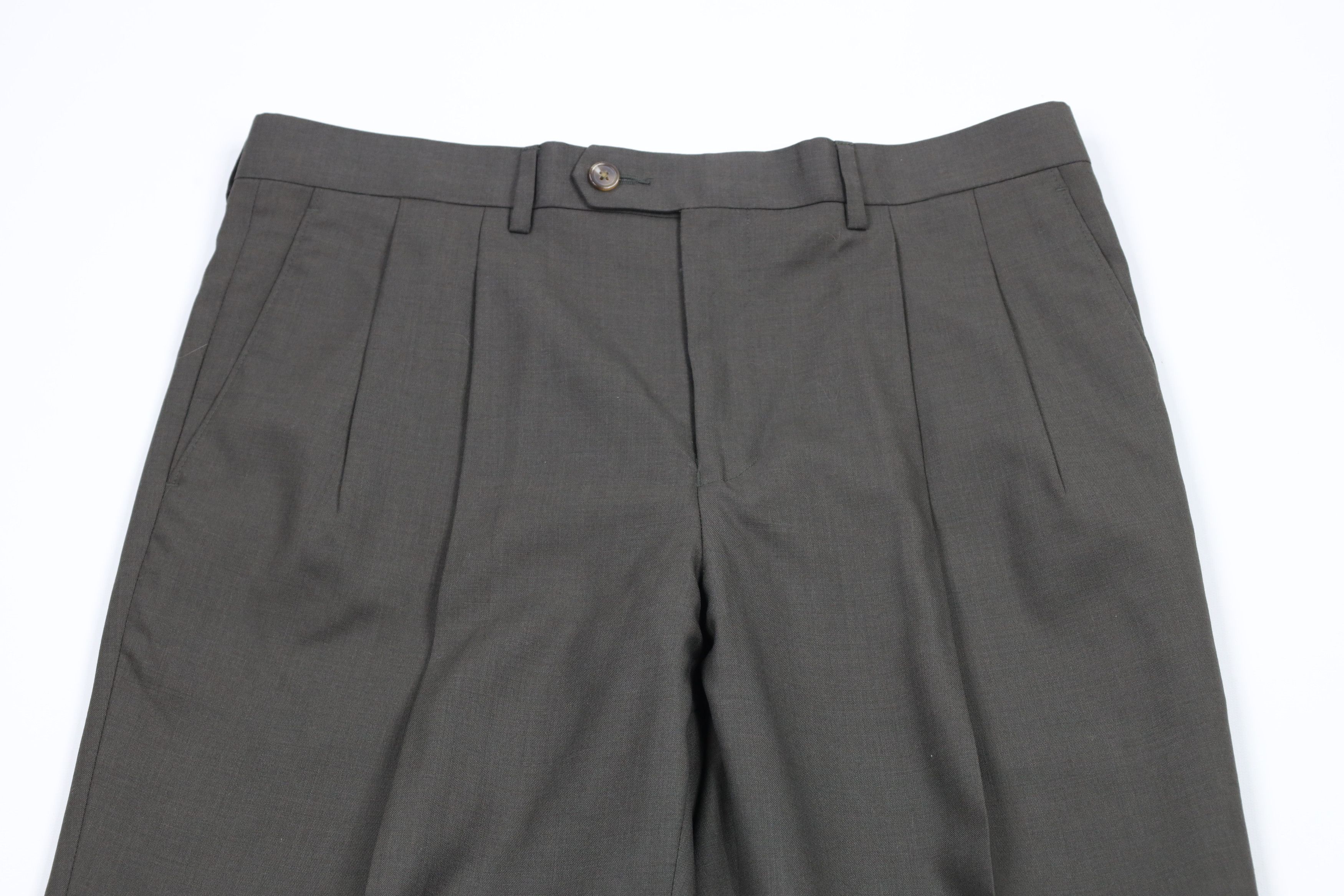 Ralph Lauren × Vintage Vintage 90s Ralph Lauren Cuffed Wide Leg Chino Pants Green Size US 34 / EU 50 - 2 Thumbnail