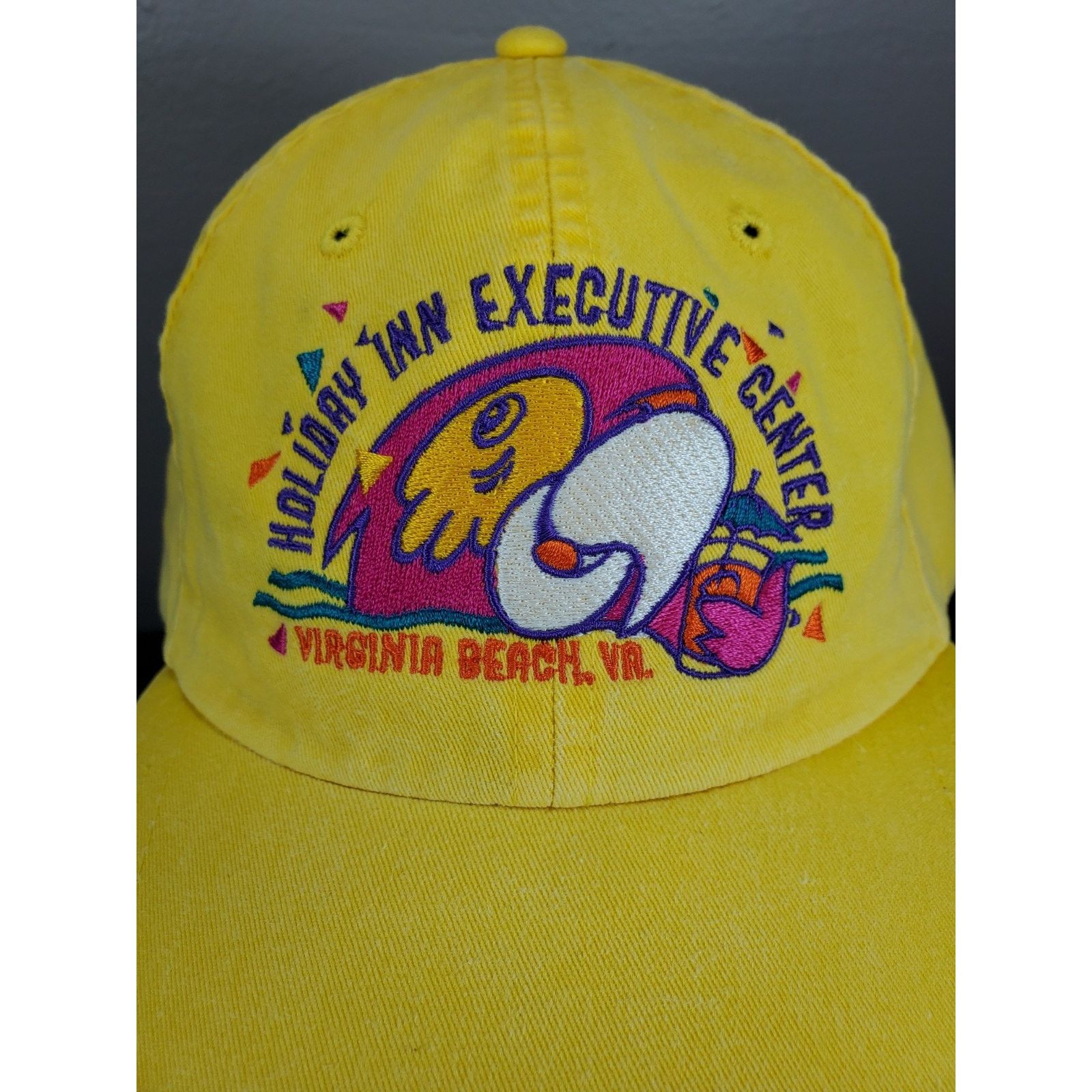 Adams Holiday Inn Executive Center Hat Virginia Beach Yellow Cap Size ONE SIZE - 5 Thumbnail