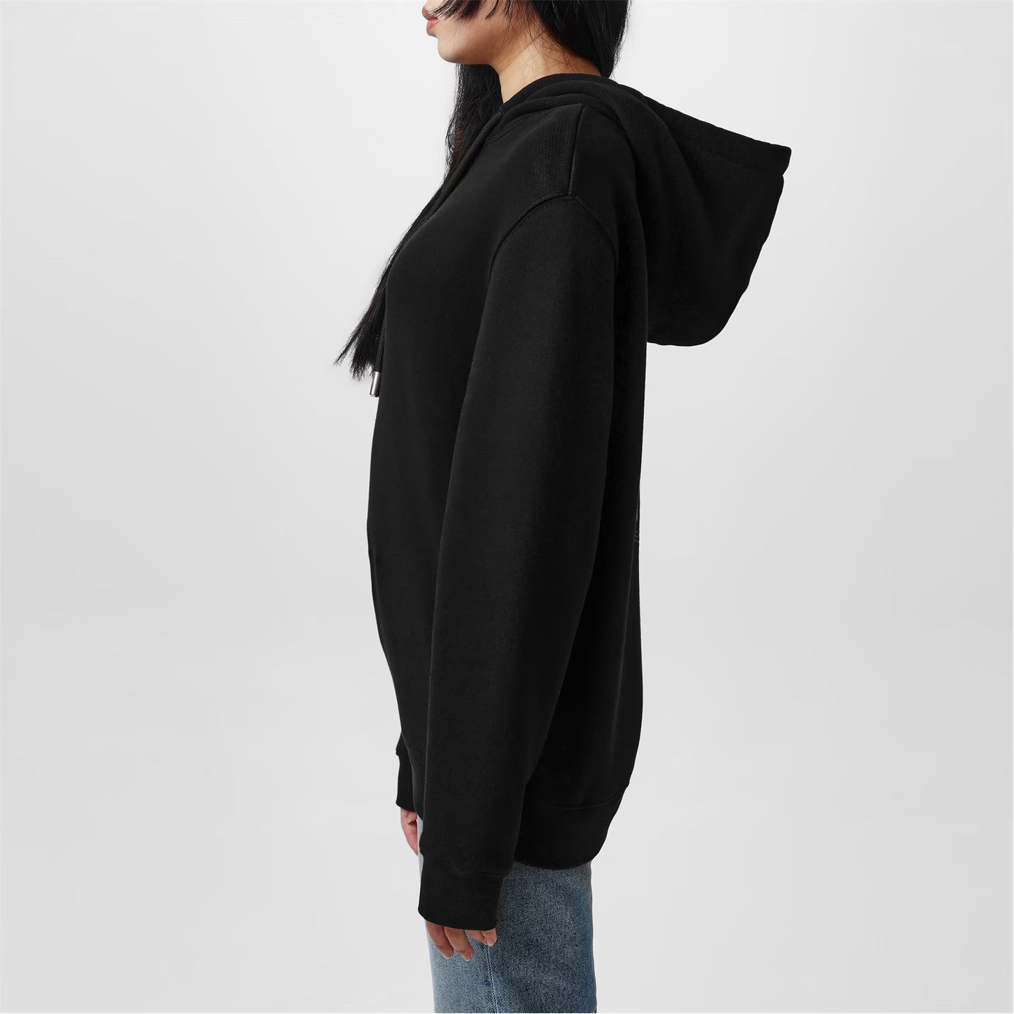 Off-White o1g2r1mq1224 Embroidered Hoodie in Black Size L / US 10 / IT 46 - 4 Thumbnail
