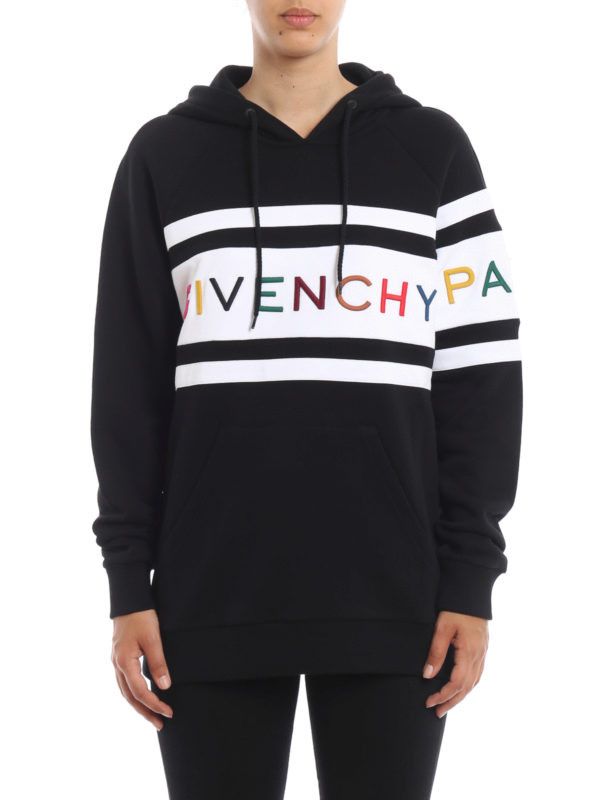 Givenchy o1srvl11e0225 Hoodie in Black/White Size S / US 4 / IT 40 - 3 Thumbnail