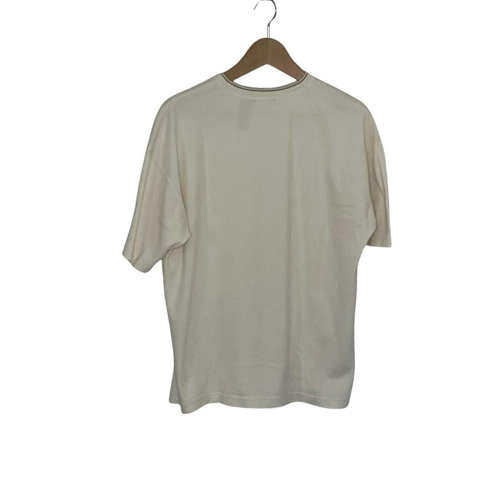 Liz Claiborne Claiborne Men's V-Neck T-Shirt Size M Cream White Size US M / EU 48-50 / 2 - 3 Thumbnail