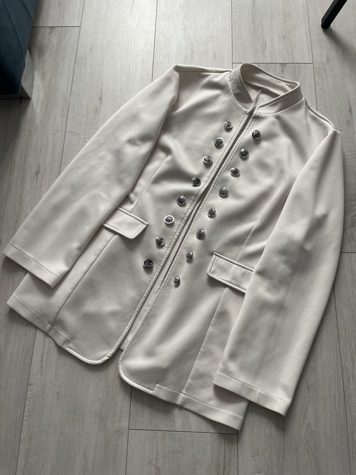 Other Avant Garde 00’s Hussar Napoleon Y2K White Blazer Jacket Size L / US 10 / IT 46 - 2 Thumbnail