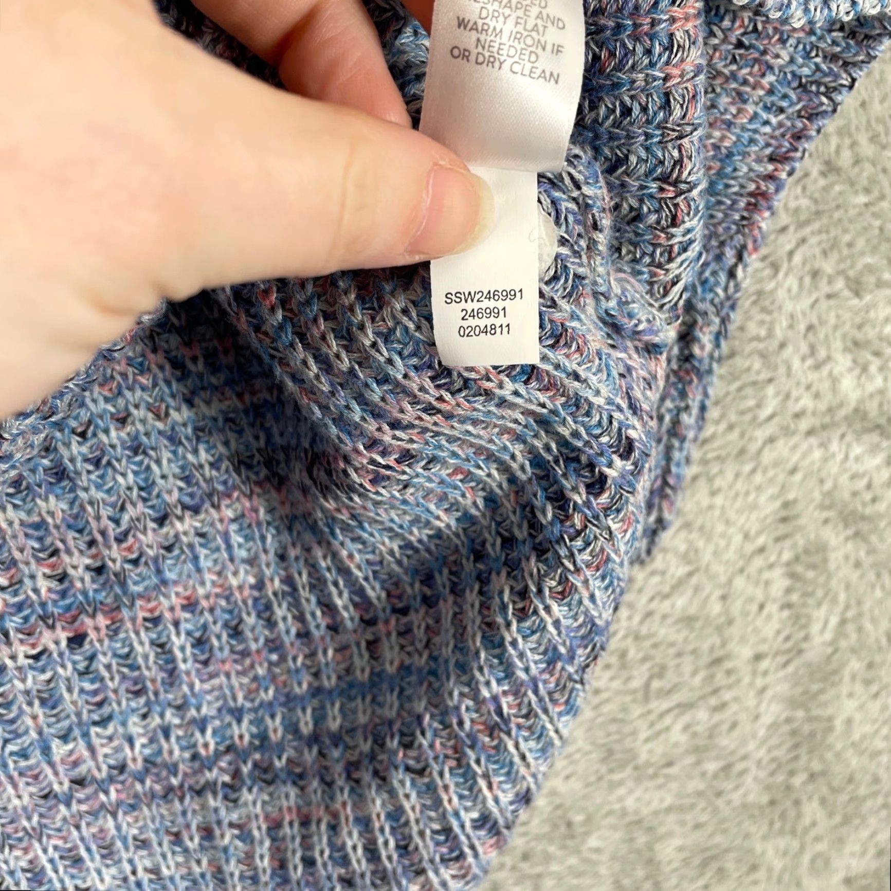 J. Jill J Jill Sweater Womens Small Blue Space Dye V Neck Knit Pullover Coastal Tunic Size S / US 4 / IT 40 - 5 Thumbnail