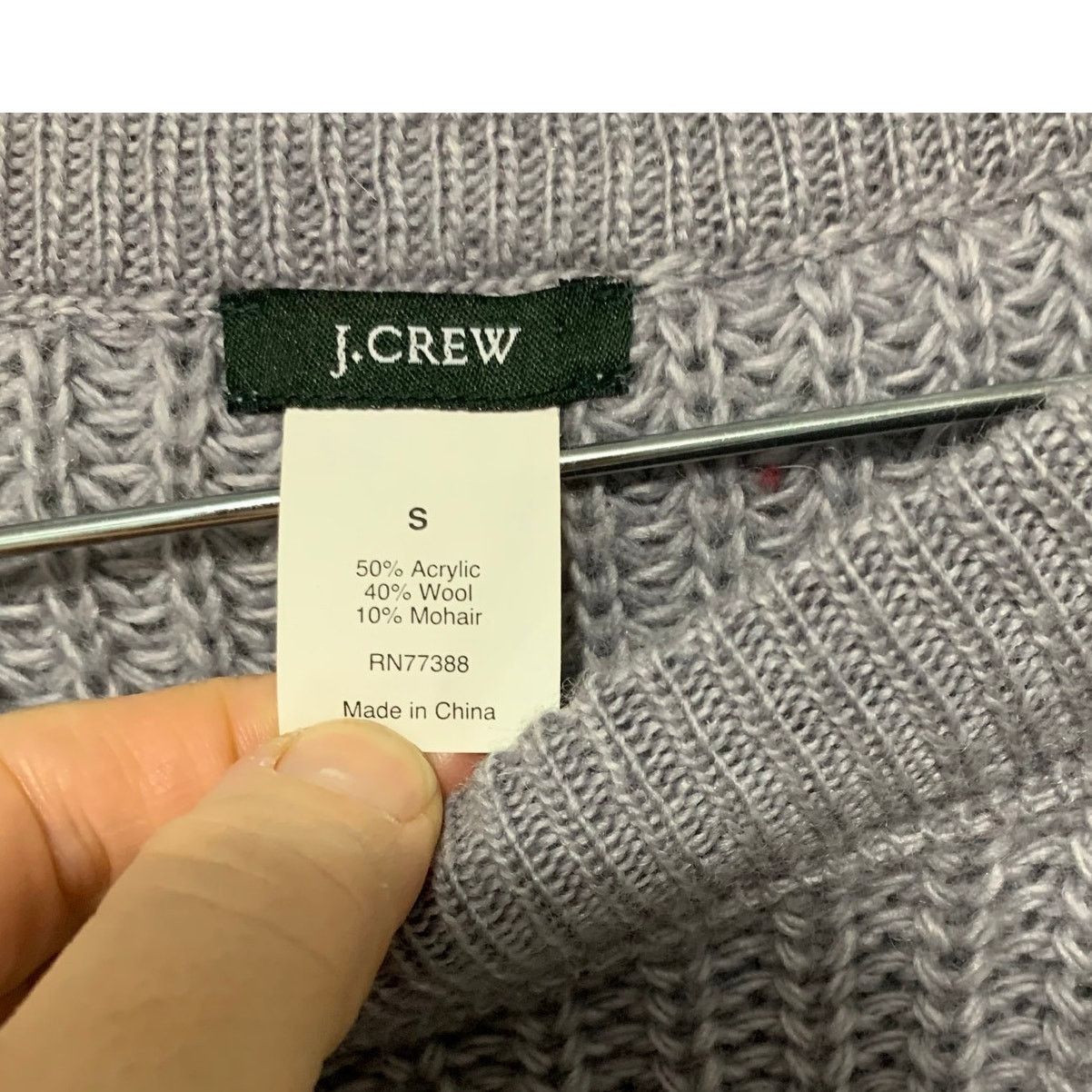 J.Crew J.Crew Heritage Gray Acrylic Wool Mohair Zipper Sweater Sm Size S / US 4 / IT 40 - 10 Thumbnail