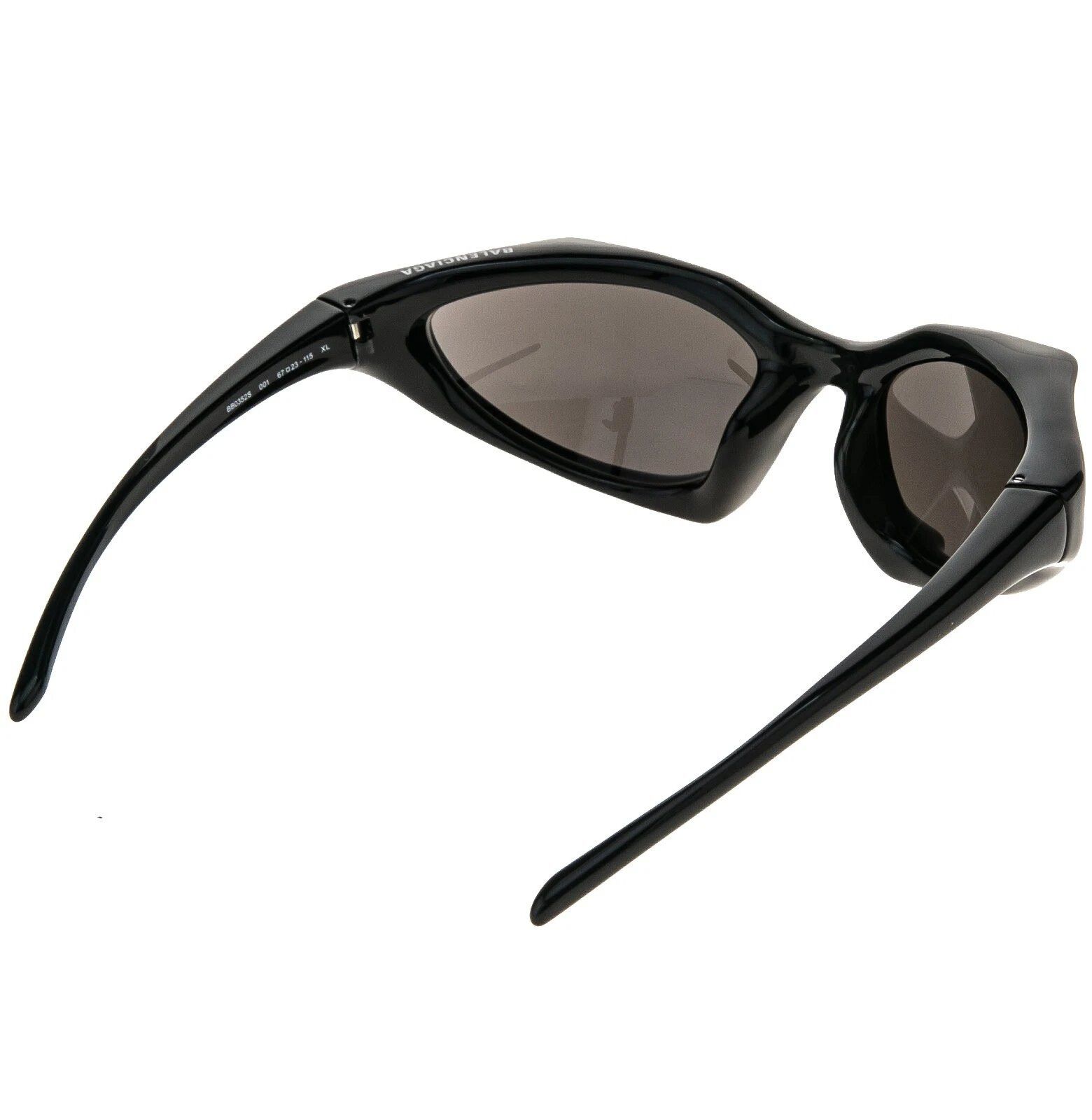 Balenciaga BALENCIAGA BB0352S RUNNER CAT 0352 Black Angular Mask 001 Size ONE SIZE - 7 Thumbnail