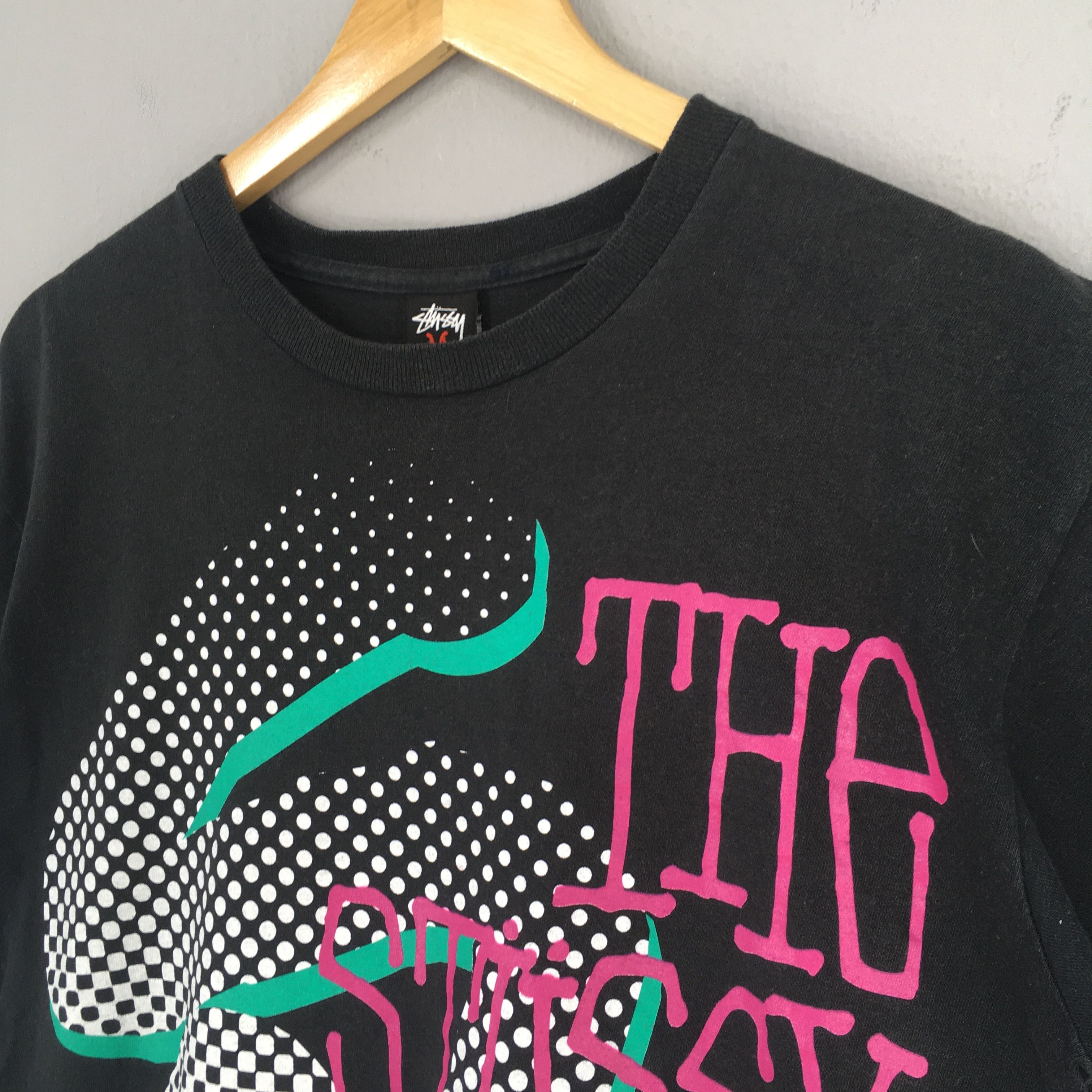 Stussy × Vintage Vintage 90's Stussy Usa Black Tshirt Medium Size US M / EU 48-50 / 2 - 3 Thumbnail