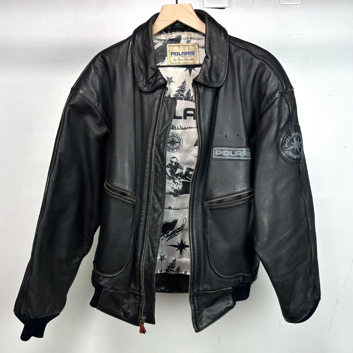 Other VTG Polaris Black Leather Hein Gericke Snowmobile Jacket Size US L / EU 52-54 / 3 - 1 Thumbnail