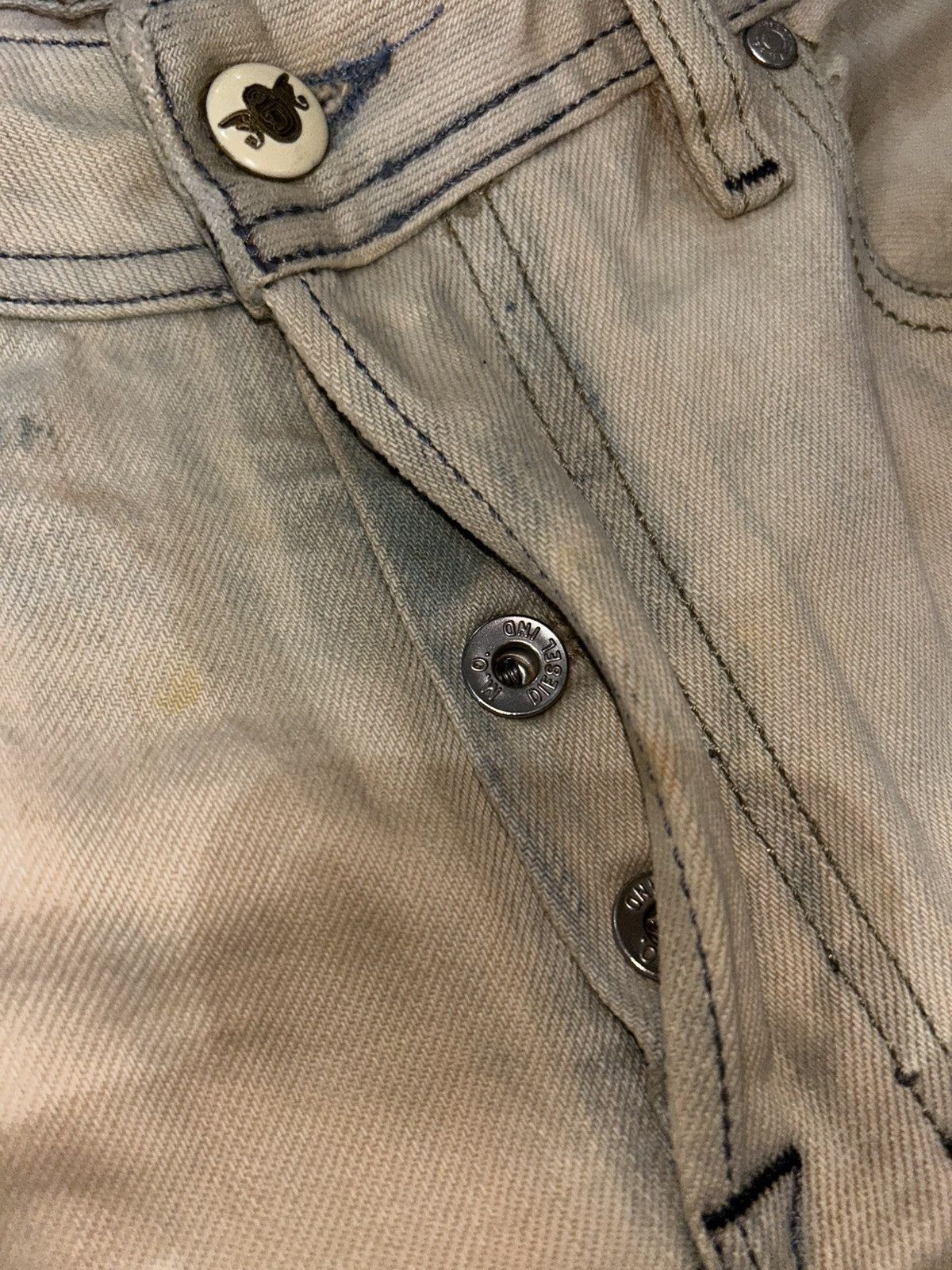 Diesel Diesel Zatiny Bootcut Distressed Mudwash Jeans Size 32" / US 10 / IT 46 - 7 Thumbnail
