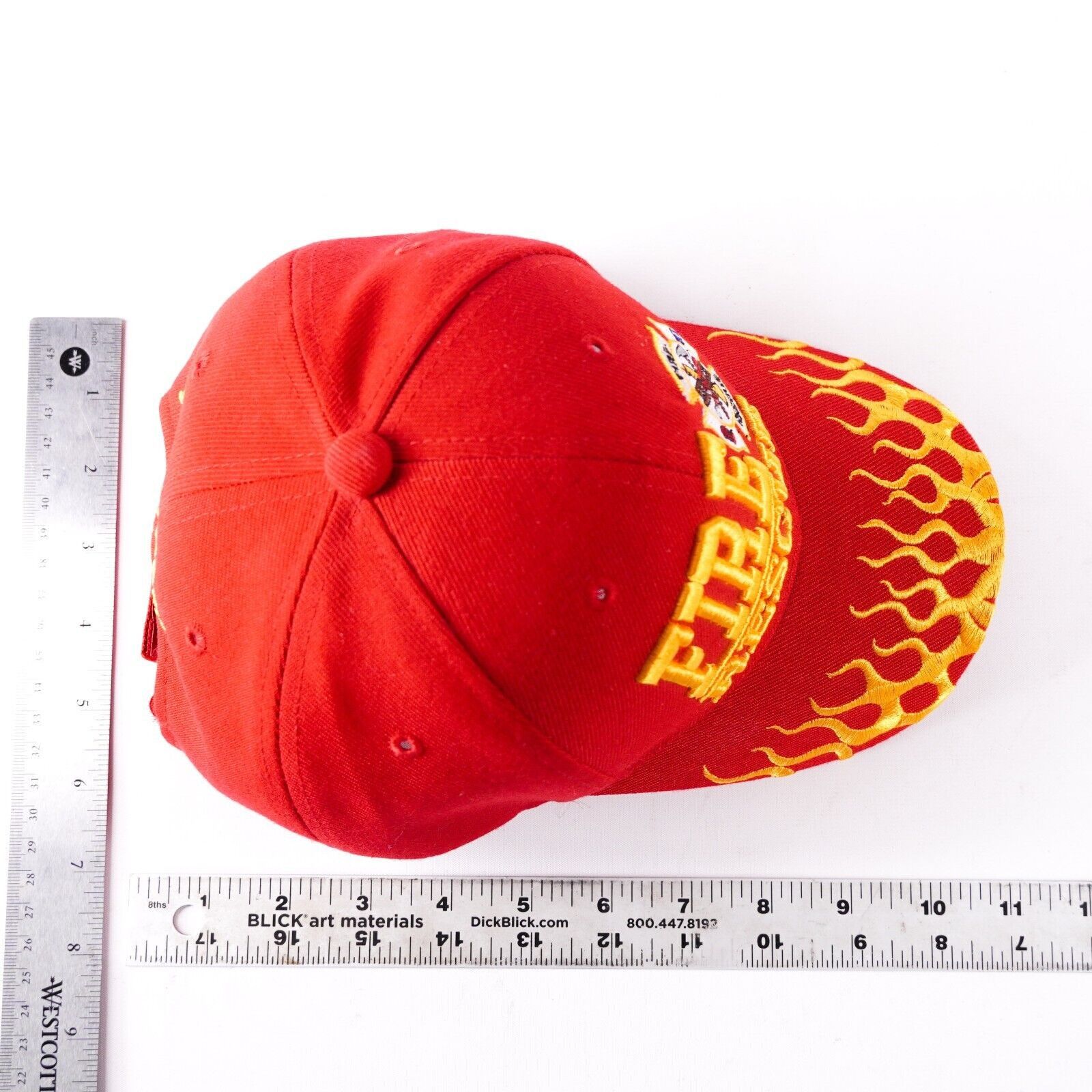 Other Fire Rescue Firefighter Flames Fiery Baseball Hat Cap Red Size ONE SIZE - 8 Thumbnail