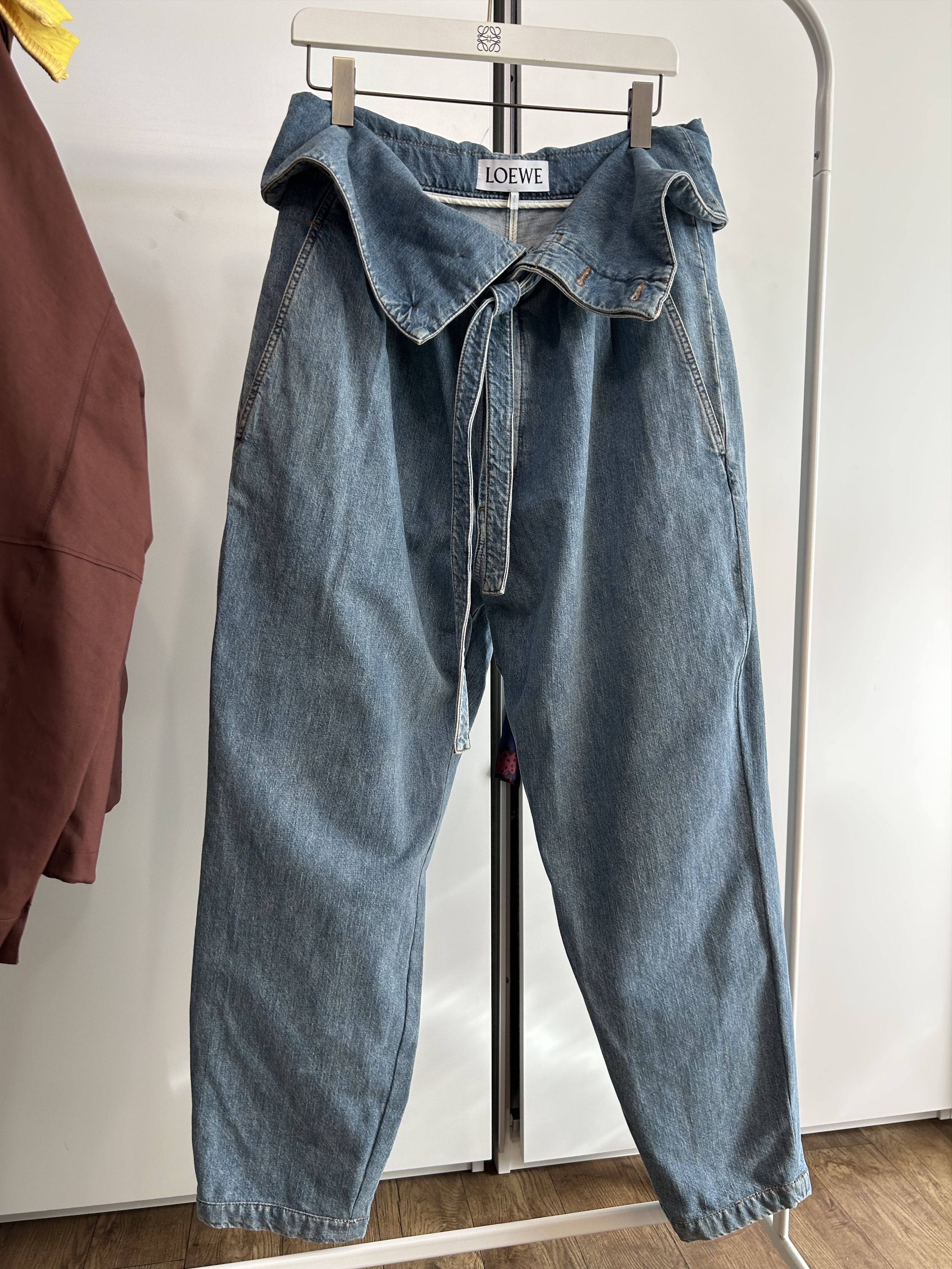 Loewe LOEWE Fold-Over Denim Pants Size US 34 / EU 50 - 2 Thumbnail