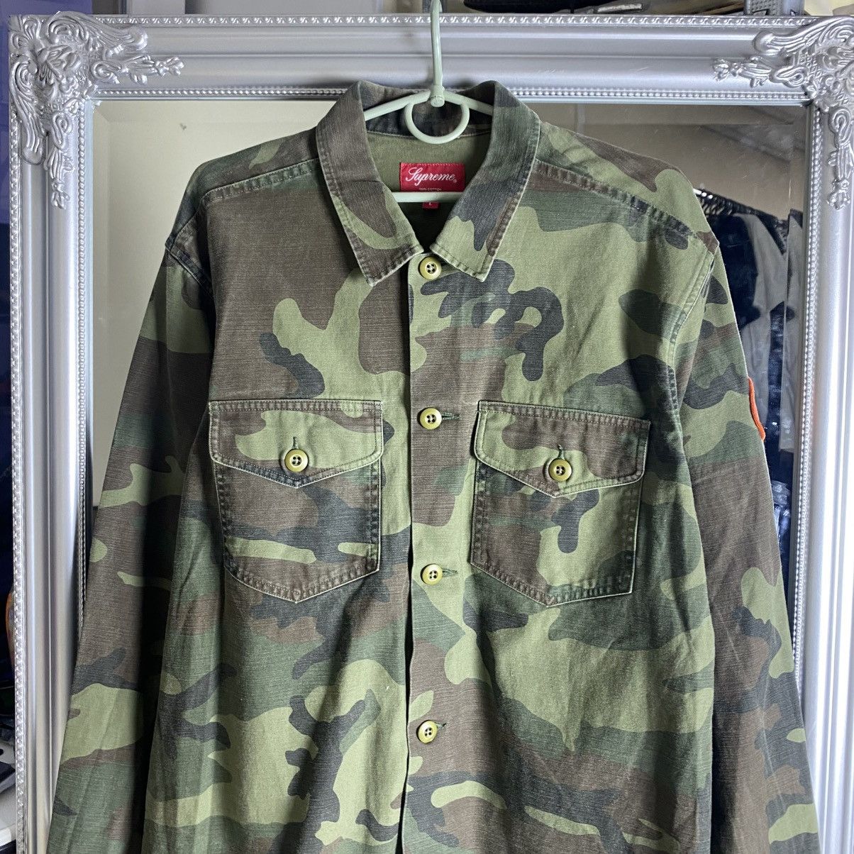 Supreme camo shirt army Big Logo
