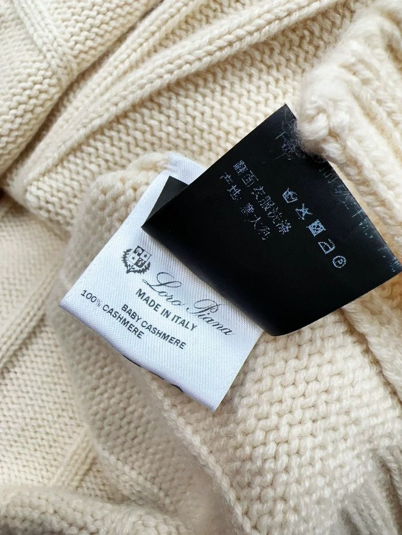 Loro Piana LORO PIANA White baby cashmere barbed sweater Size M / US 6-8 / IT 42-44 - 5 Thumbnail