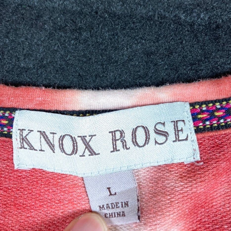 Vintage Knox Rose Womens Sweatshirt Pink Tie Dye Pullover Crew Neck Pocket L Relaxed Fit Casual Size L / US 10 / IT 46 - 6 Thumbnail
