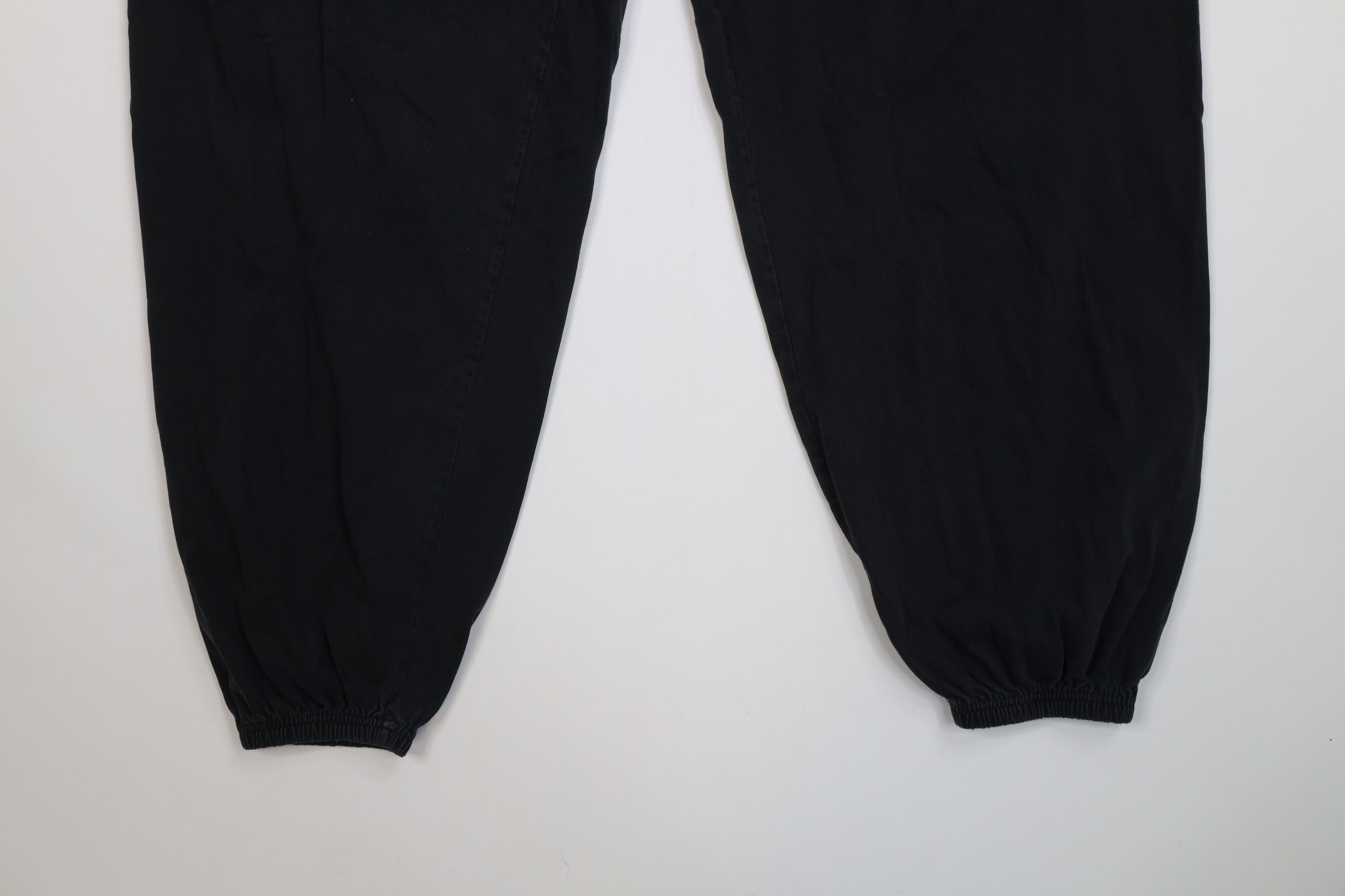 Vintage Vintage 90s Streetwear Blank Cotton Joggers Pants Black Size US 38 / EU 54 - 4 Thumbnail