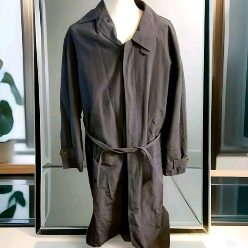 Other Vintage Drizzle Long Black Removable Lining Coat Size 44 L Size L / US 10 / IT 46 - 1 Thumbnail