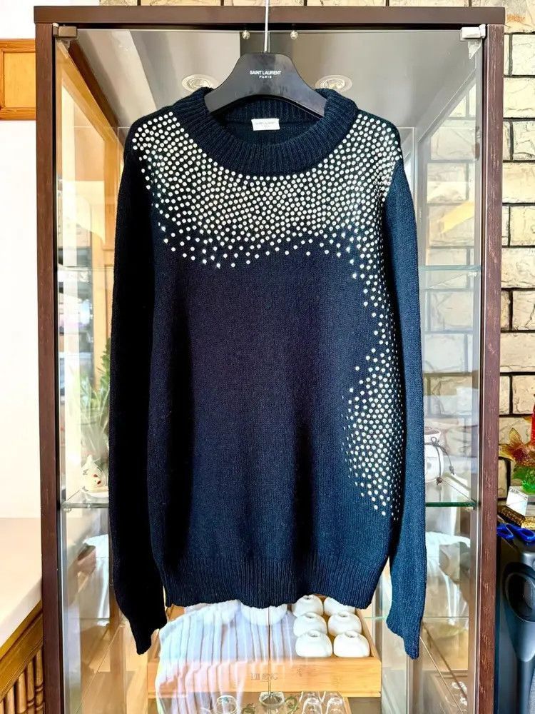 Saint Laurent Paris Saint Laurent Paris by Hedi 16AW Rivet Knitwear Sweater-250 Size US M / EU 48-50 / 2 - 6 Thumbnail